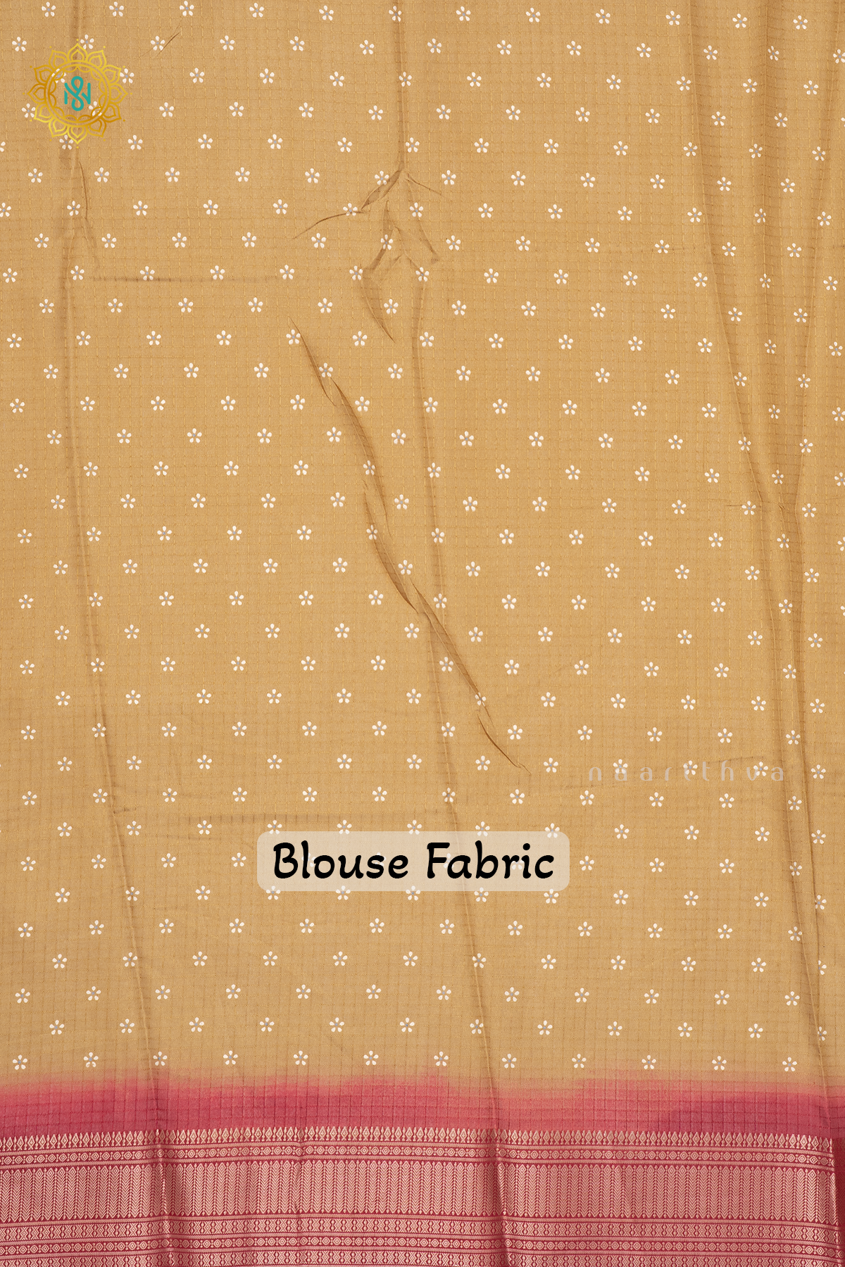 MUSTARD WITH MAROON - DOLA SILK