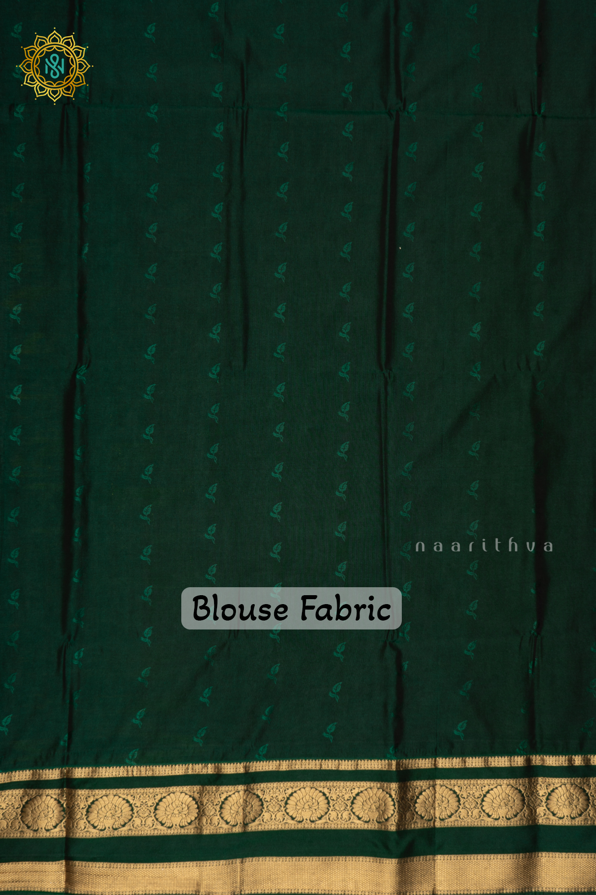 Purple With Green Semi Kanchi Saree With Zari Buttas All Over And Contrast Gap Border