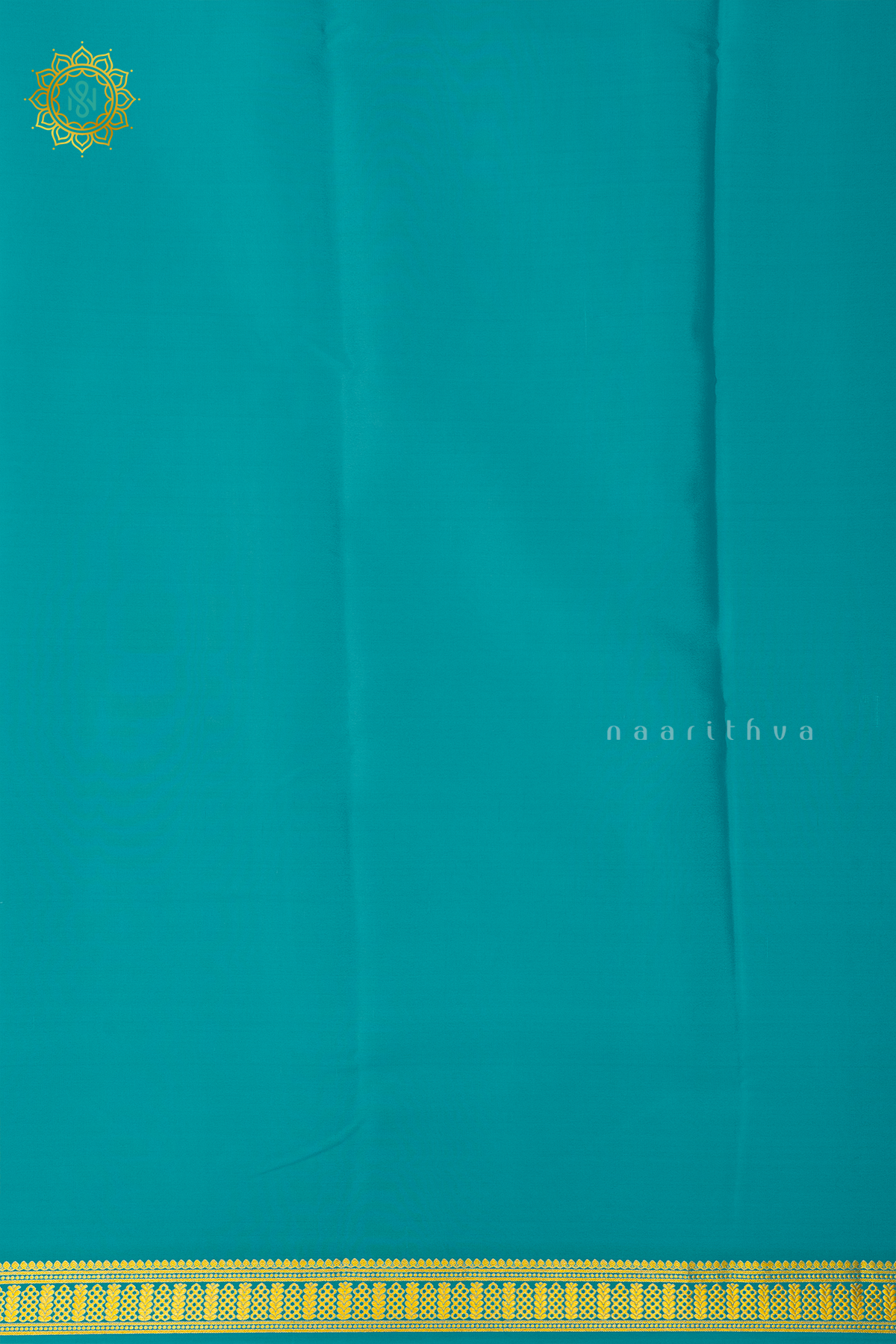 AQUA BLUE - PURE MYSORE CREPE SILK
