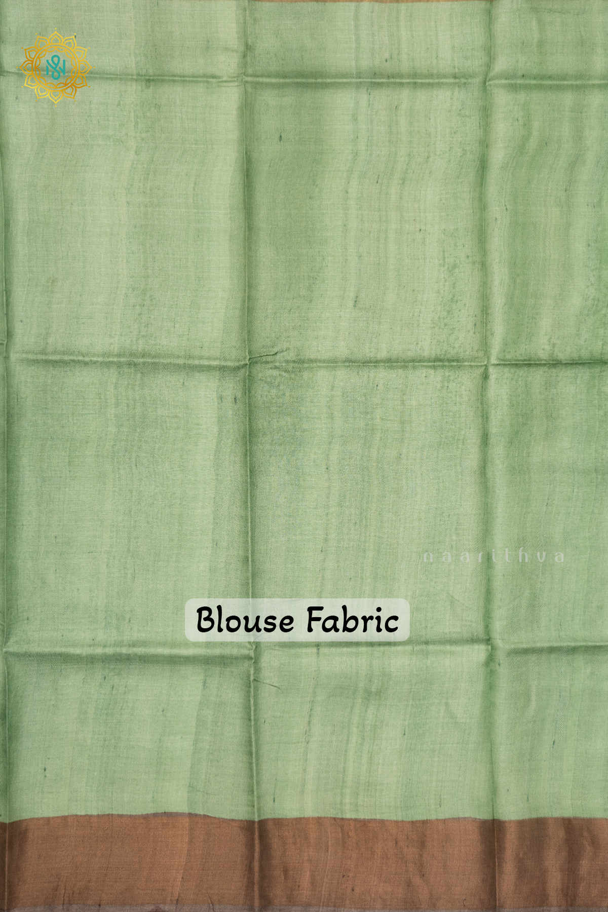AQUA BLUE WITH PISTA GREEN - PURE TUSSAR SILK