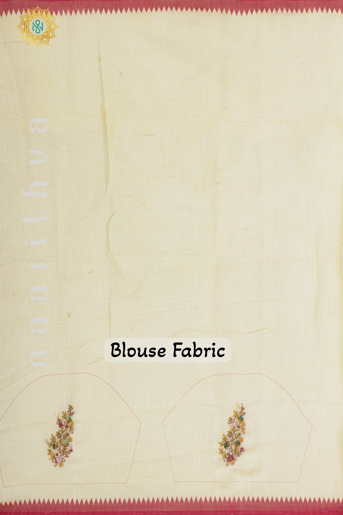 OFF WHITE WITH RED - LINEN TISSUE