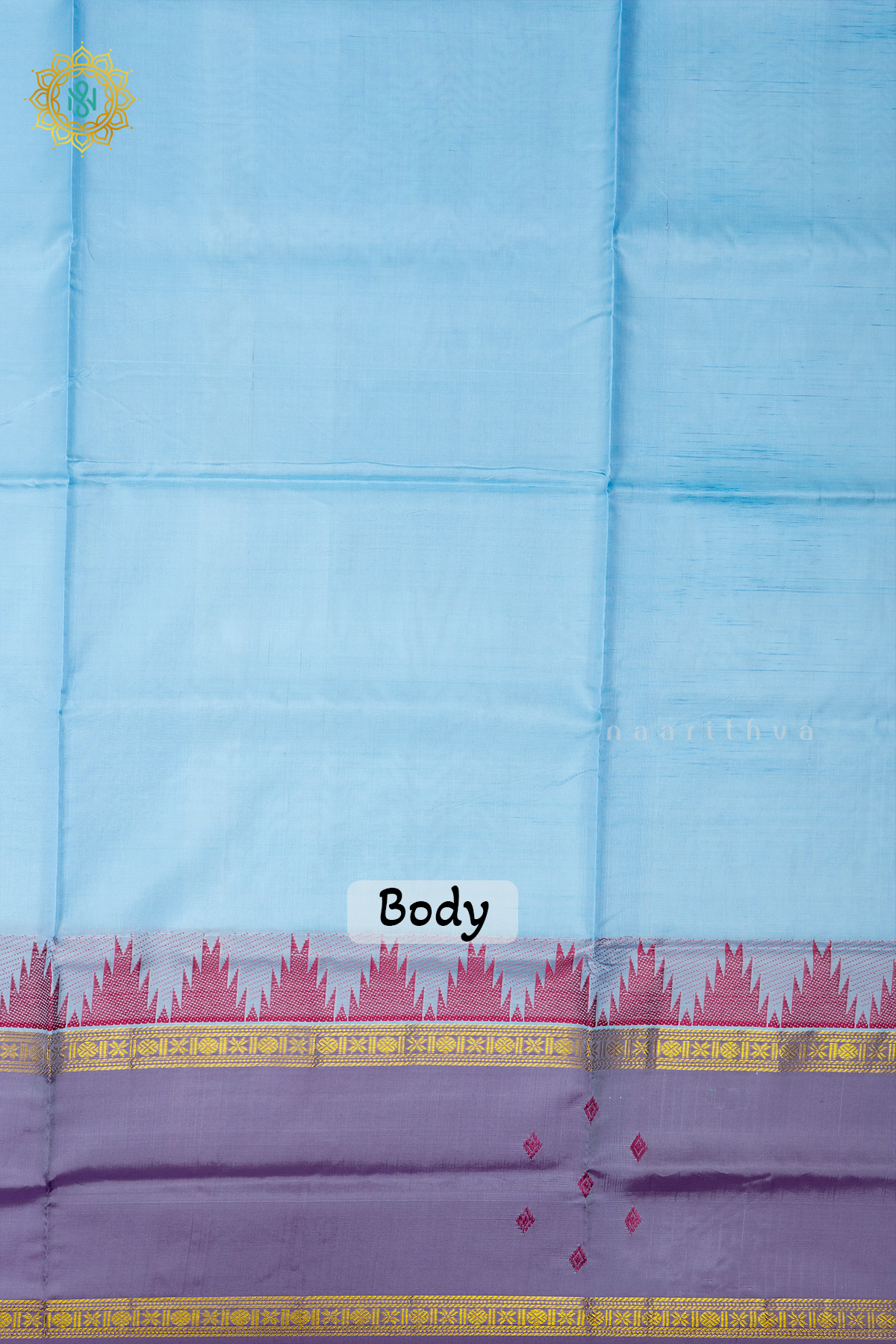 SKY BLUE WITH PURPLE - BANANA PITH