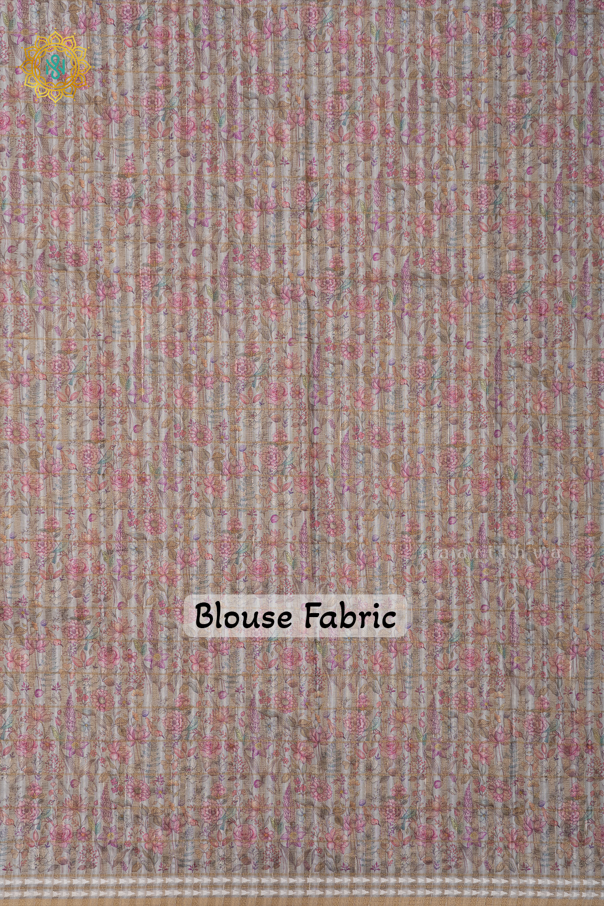 LAVENDER WITH OFF WHITE - SEMI TUSSAR