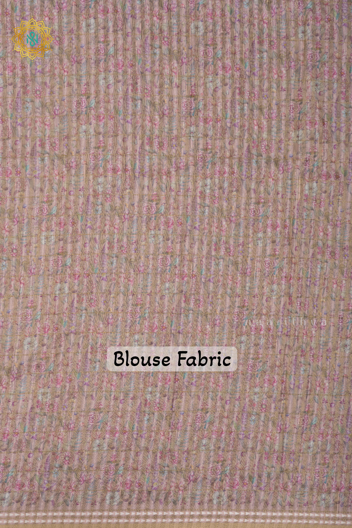 AQUA GREEN WITH PEACH - SEMI TUSSAR