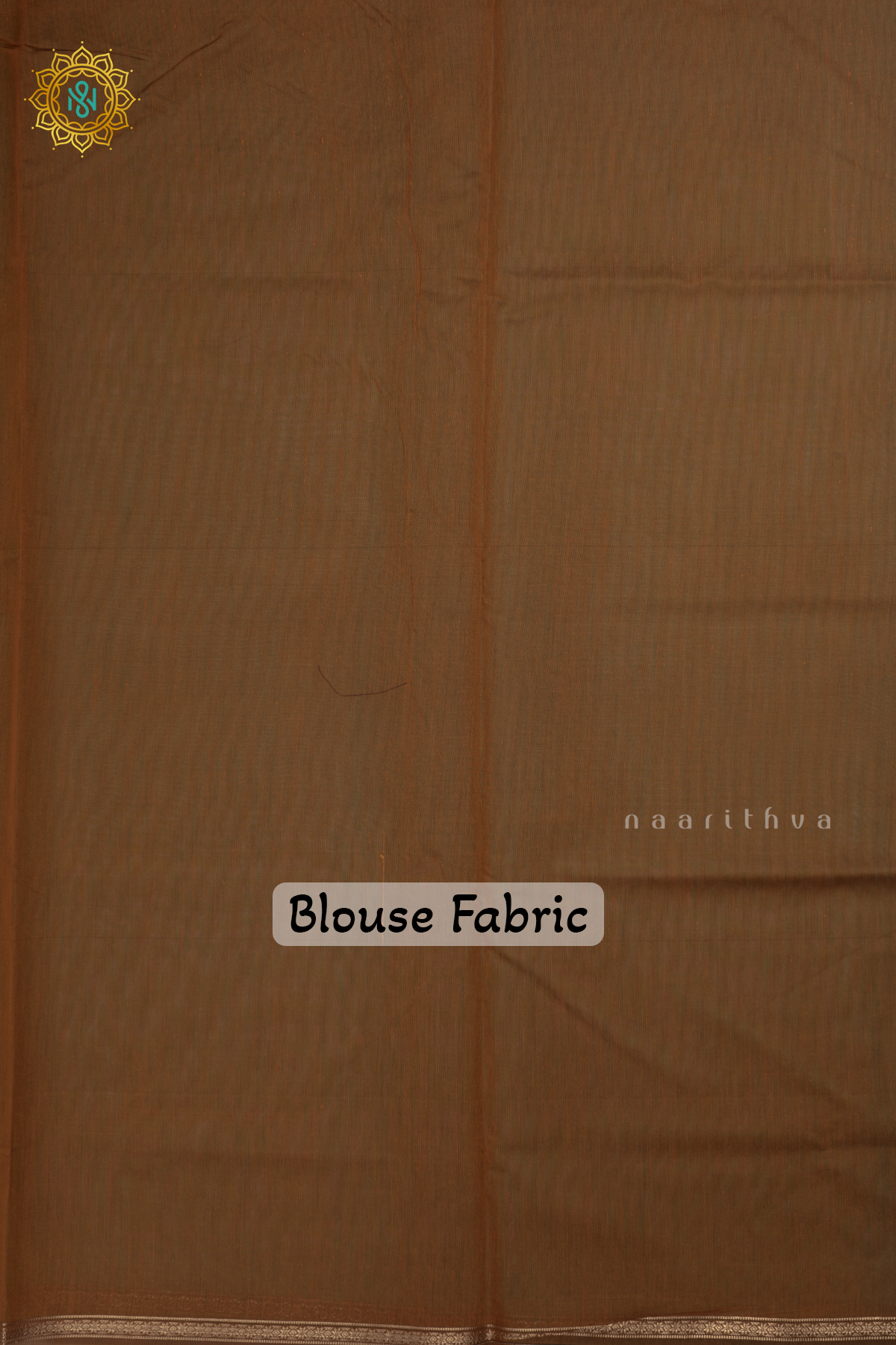 Light Green With Light Brown Silk Cotton Saree With Zari Woven Buttas And Contrast Zari Border