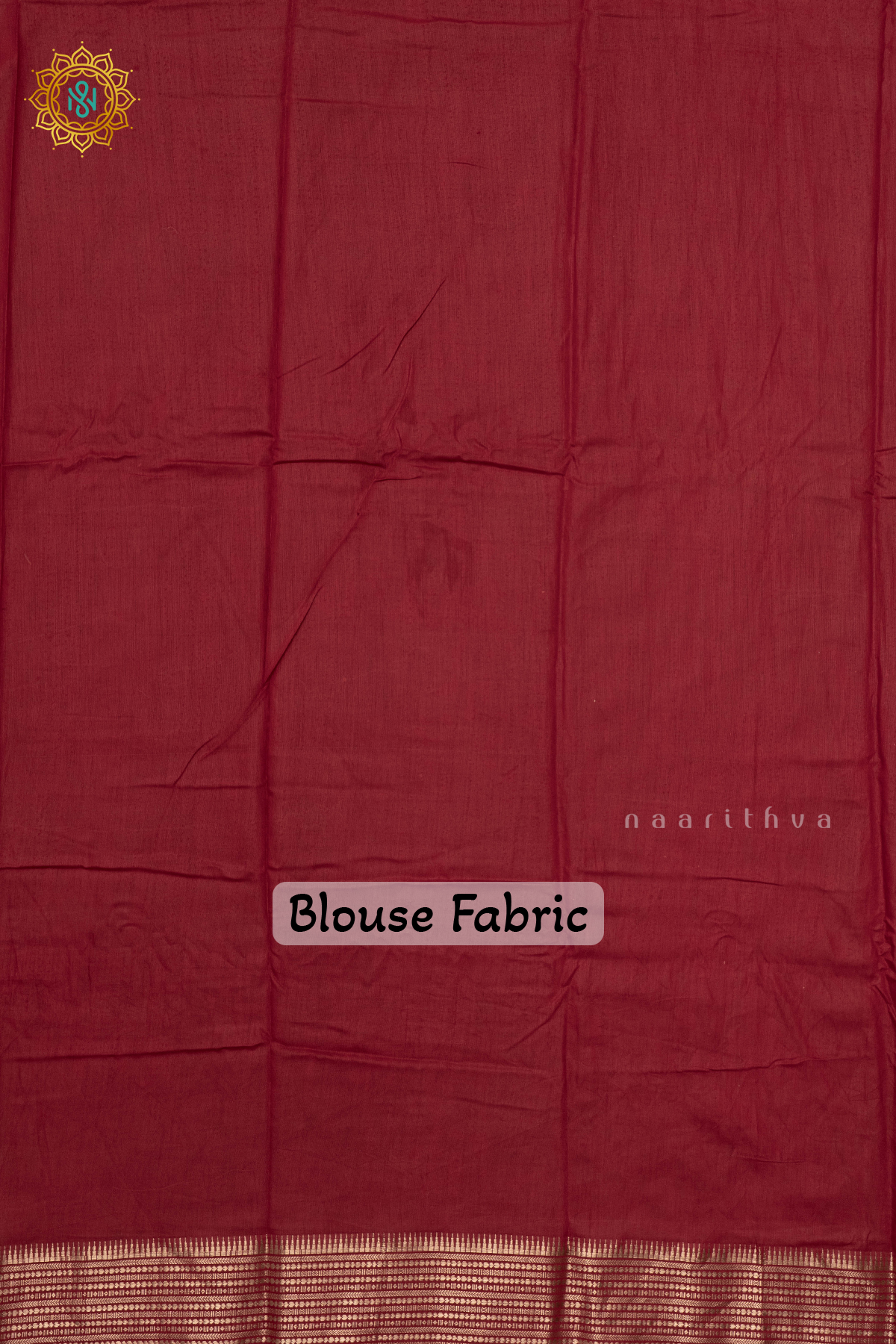 Red Viscose Cotton Saree With Printed Body And Contrast Zari Border