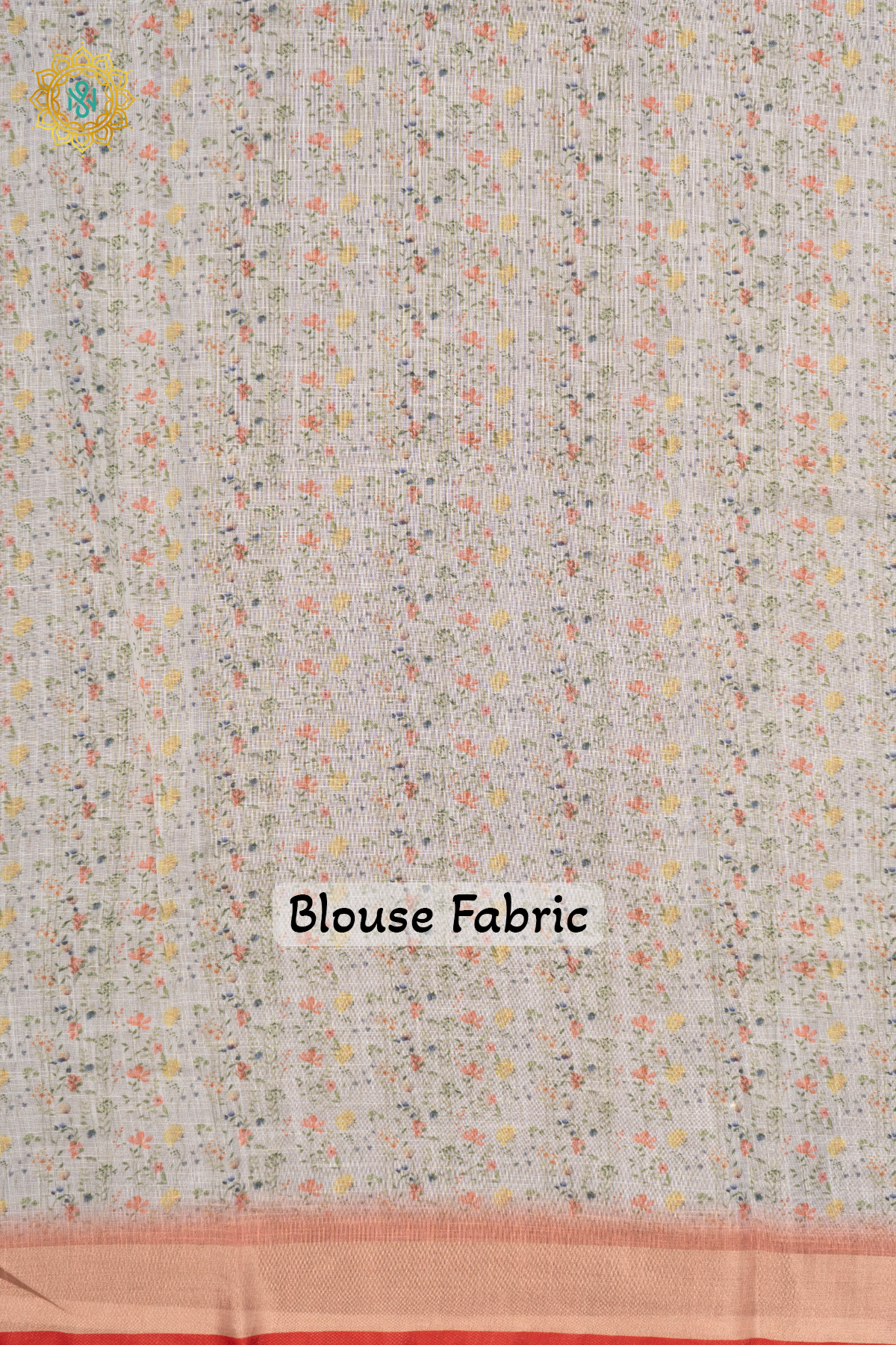 WHITE WITH ORANGE - LINEN TISSUE