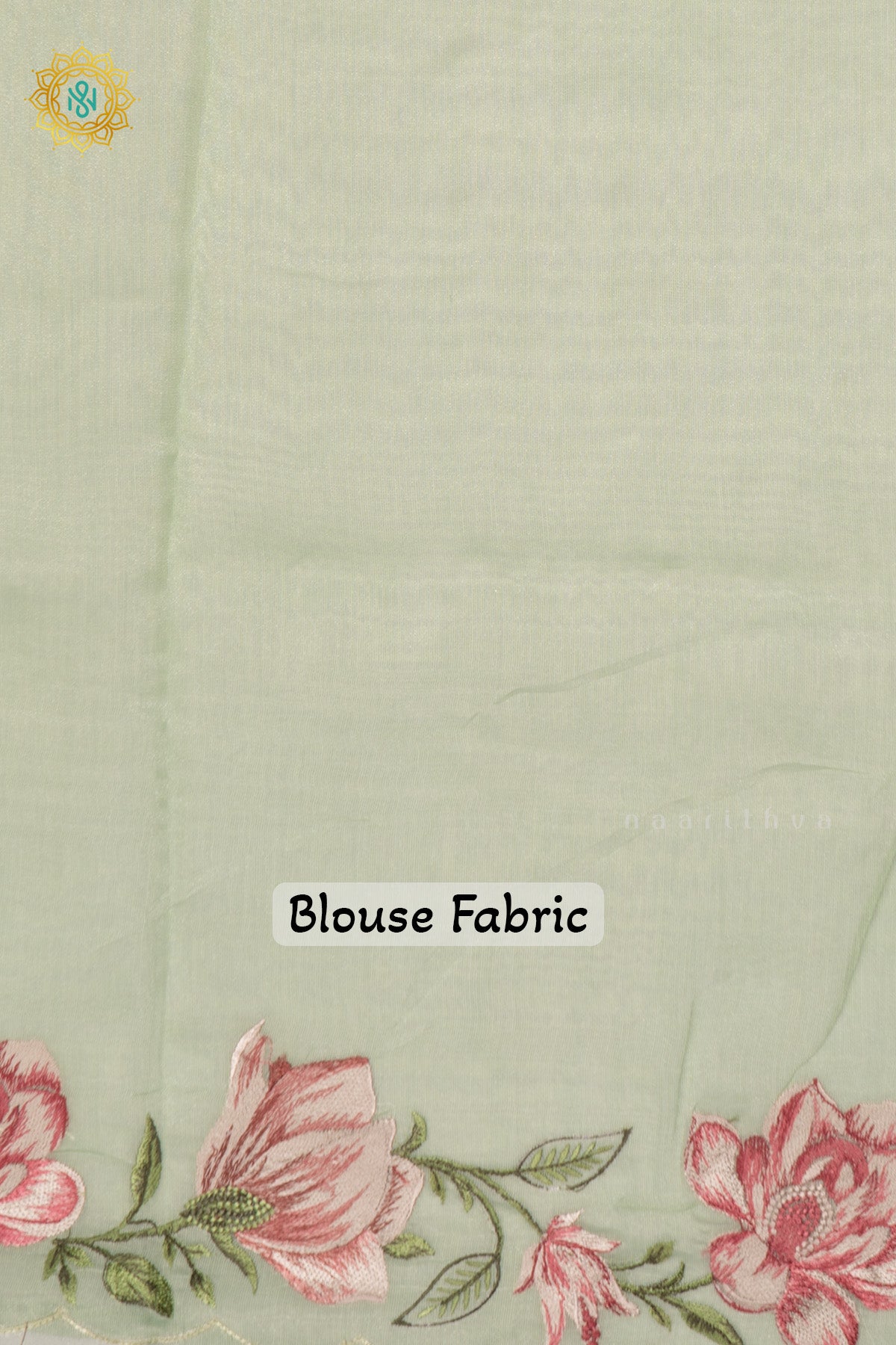 Light Green Organza Tissue Saree Allover Embroidery Buttas with Cutwork and Embroidery Border