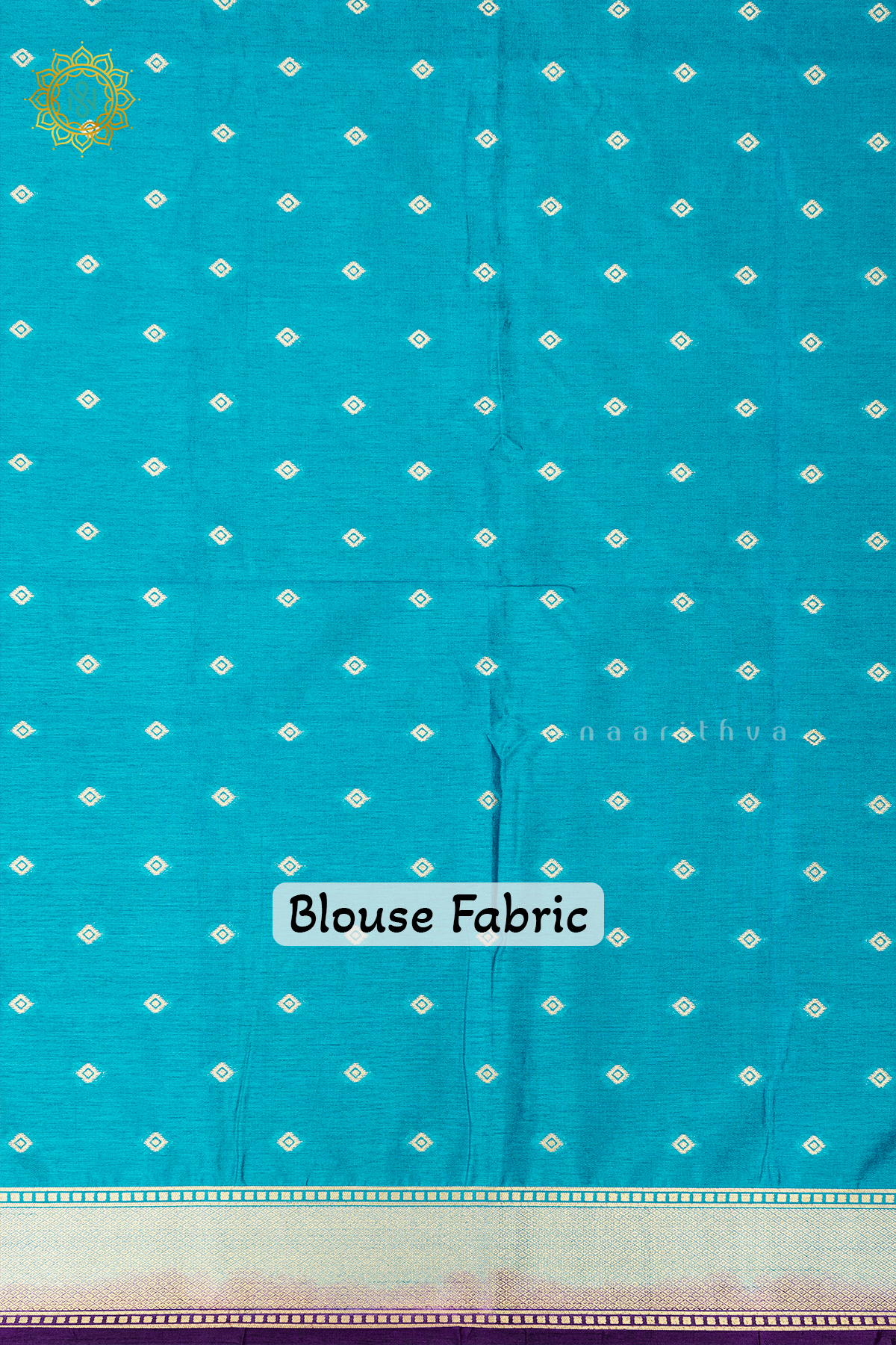 PURPLE WITH SKY BLUE - SEMI RAW SILK