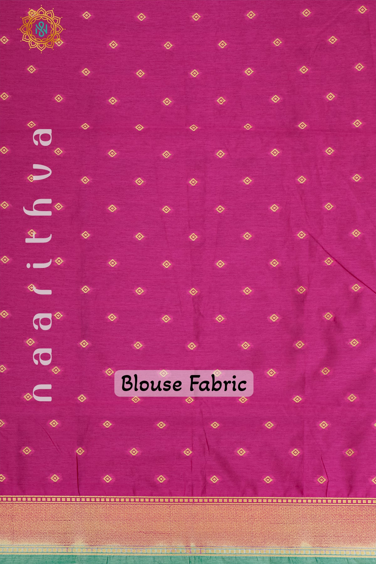 PISTA GREEN WITH PINK - RAW SILK