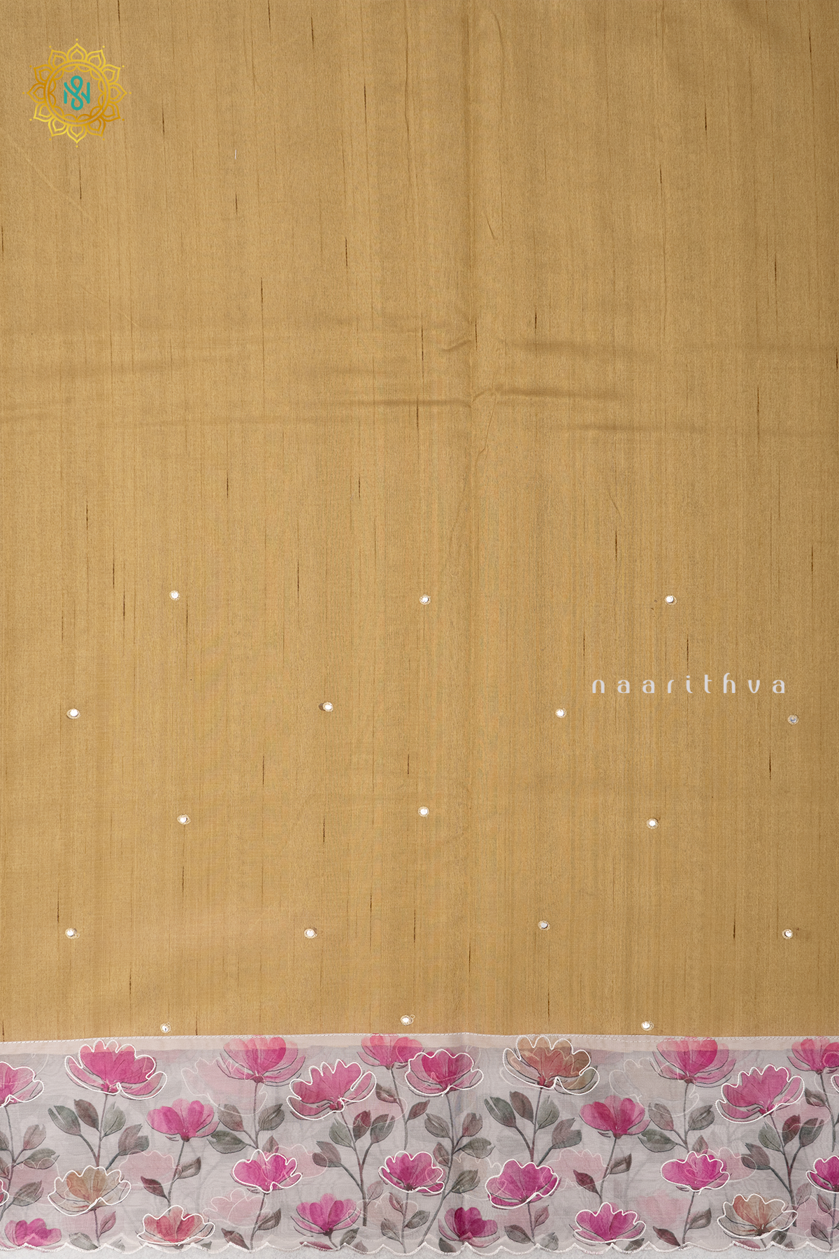 MUSTARD WITH OFF WHITE - SEMI TUSSAR
