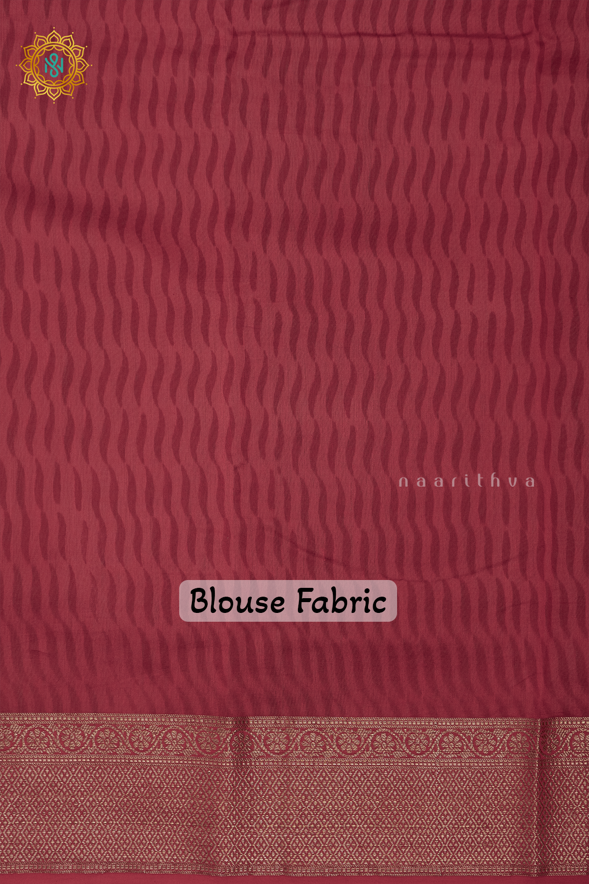 INDIGO WITH RED - CHANDERI SILK COTTON