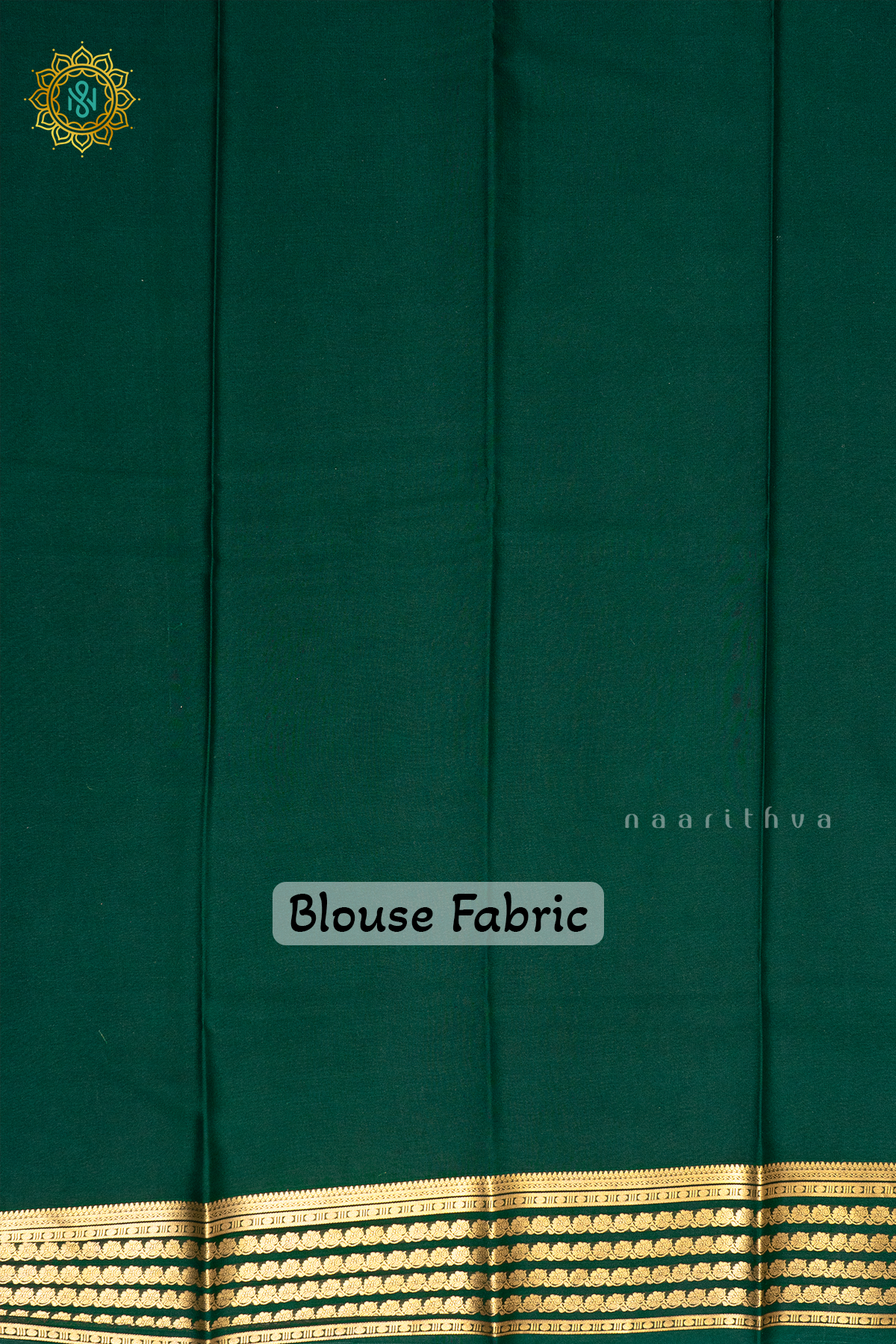 YELLOW WITH GREEN - PURE MYSORE CREPE SILK
