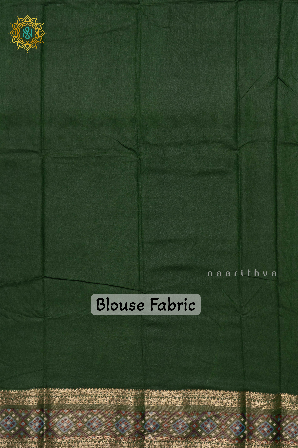 WHITE WITH GREEN - VISCOSE COTTON