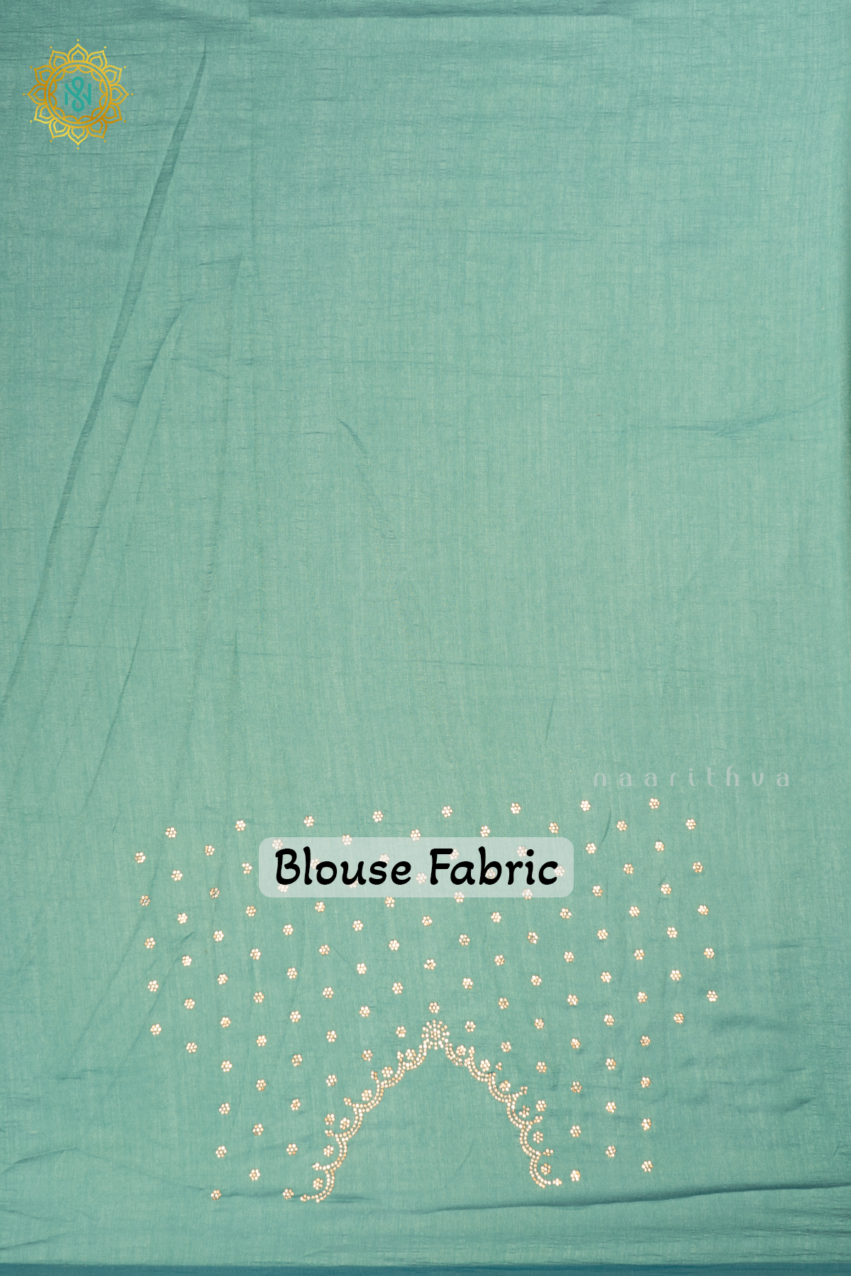 Onion Pink with Aqua Green - Party Wear Tussar Georgette Saree Allover Plain Body with Stone Work Border, with Contrast Blouse