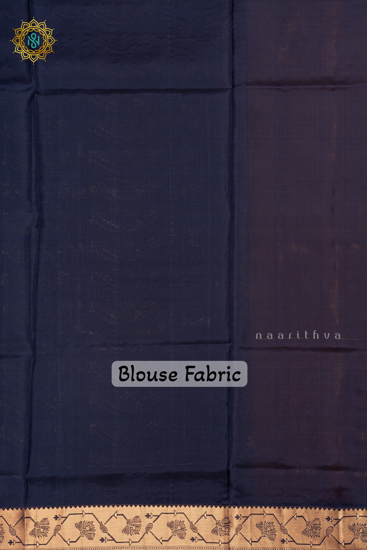 Dual Shade of Yellow and Orange with Navy Blue Pure Mix Kanjivaram Soft Silk Saree with All-Over Zari Buttas and a Contrast Zari Border