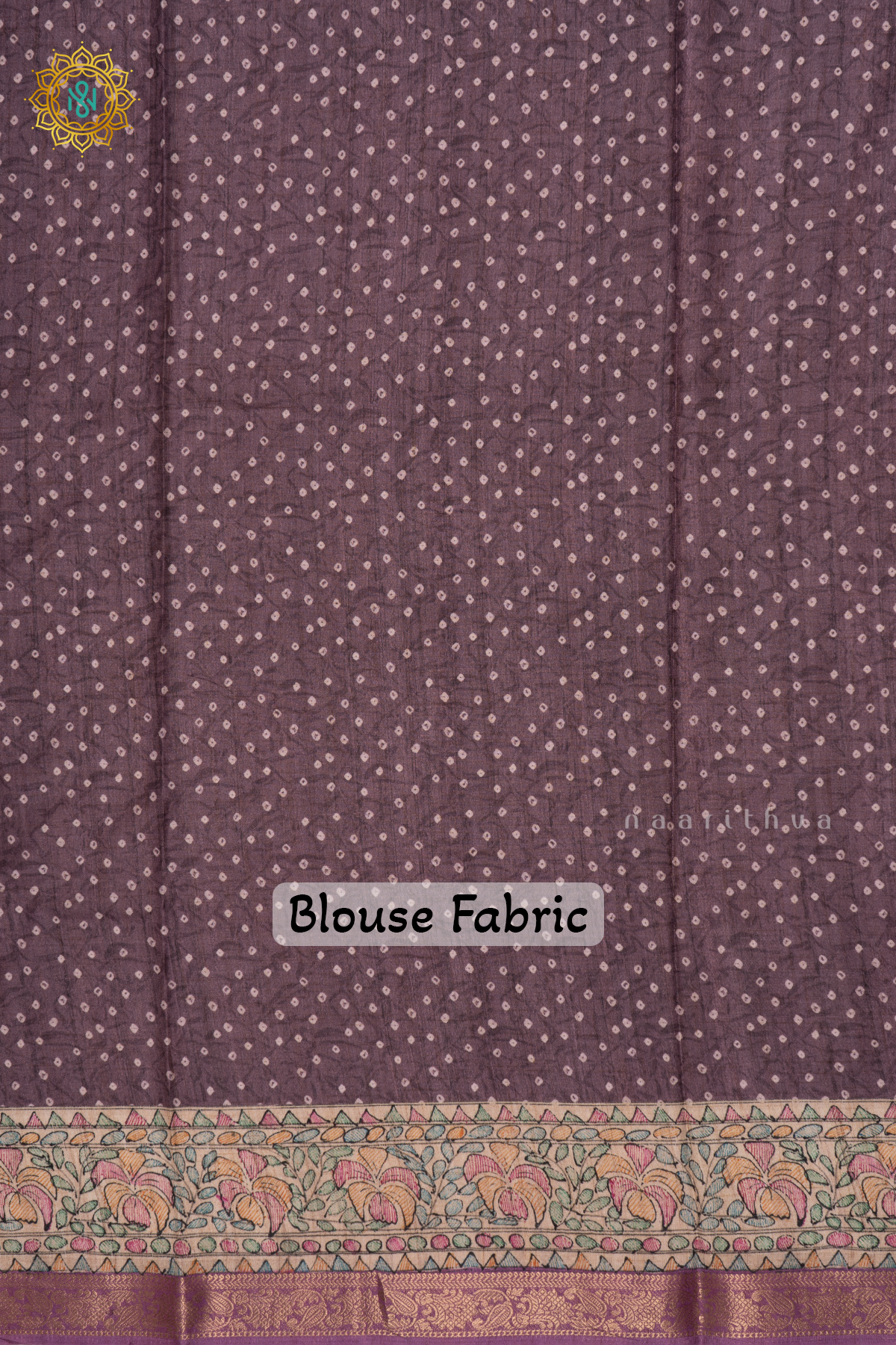 Lavender With Pinkish Lavender Linen Tussar Saree With Printed Body