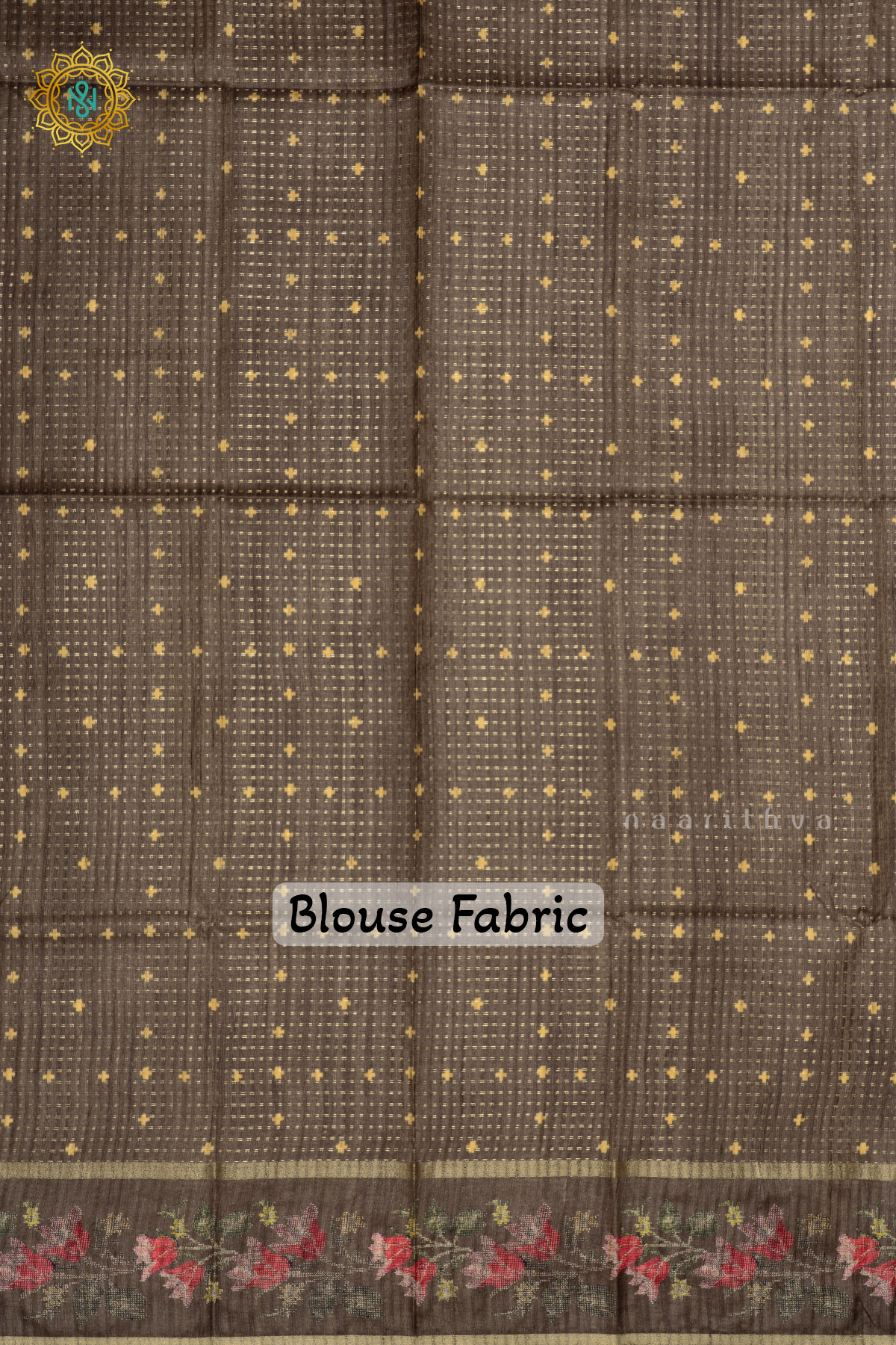 YELLOW WITH GREY - SEMI TUSSAR SILK