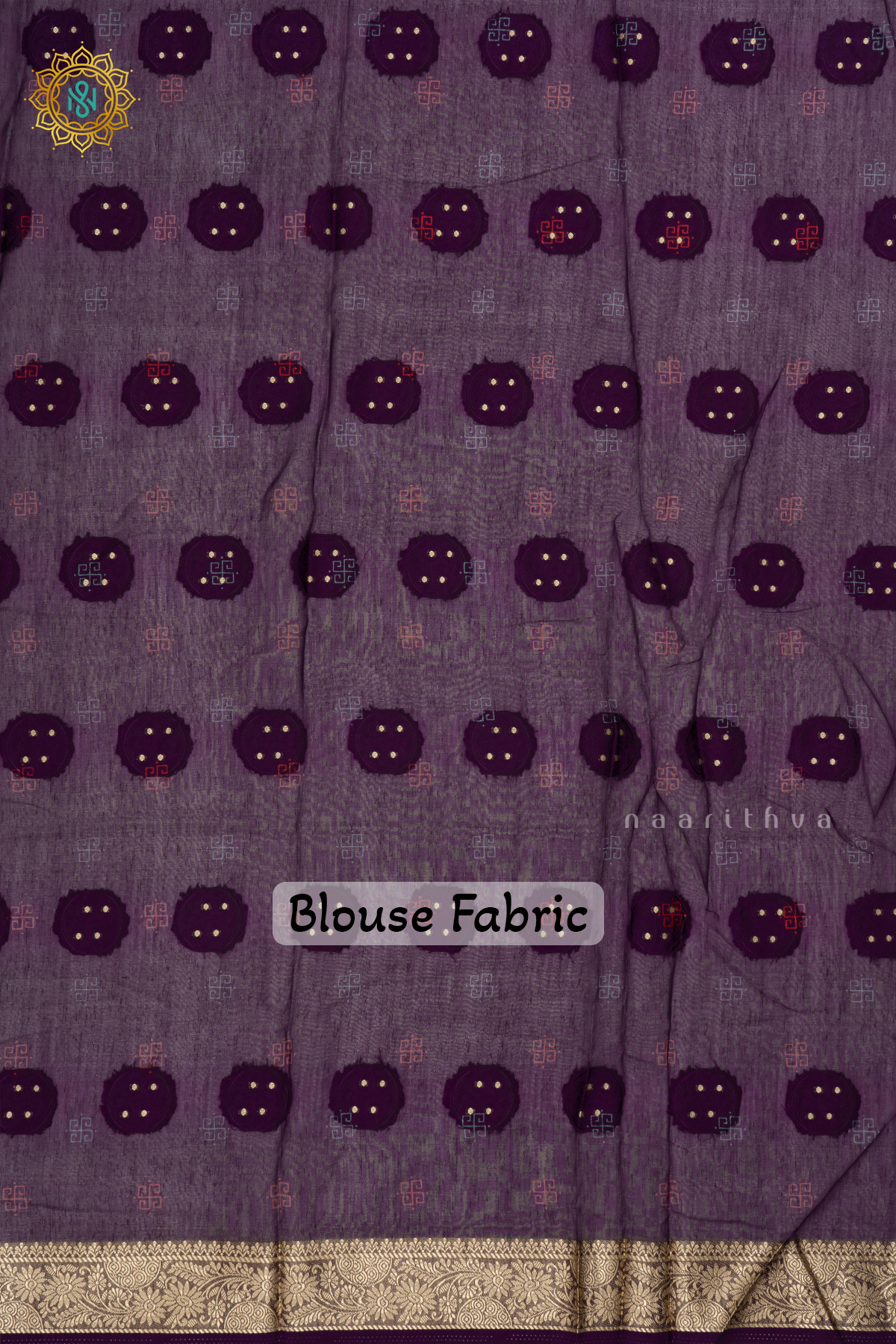 Purple Semi Georgette Saree With Printed Body And Zari Border