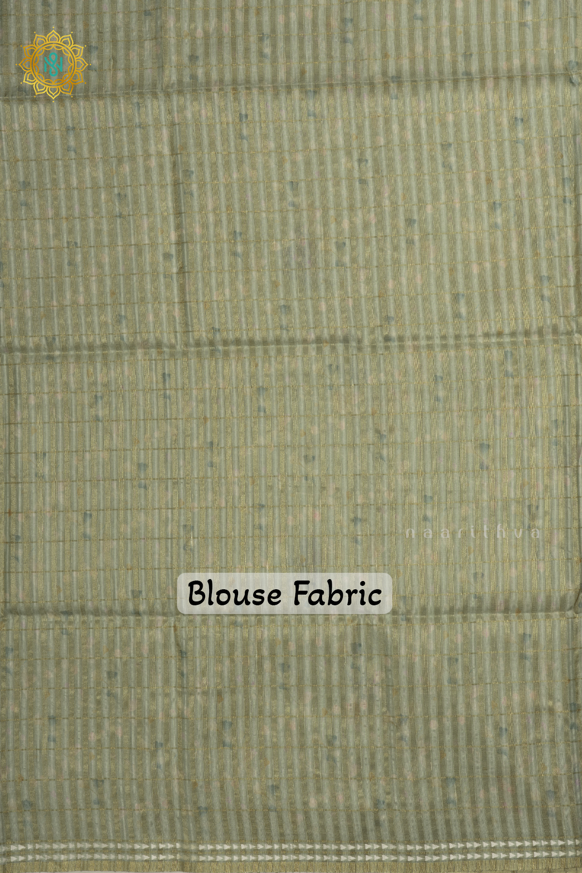 Pista Green - Kotha Tussar Silk Saree with Allover zari Checks and Printed Body with pallu and Blouse