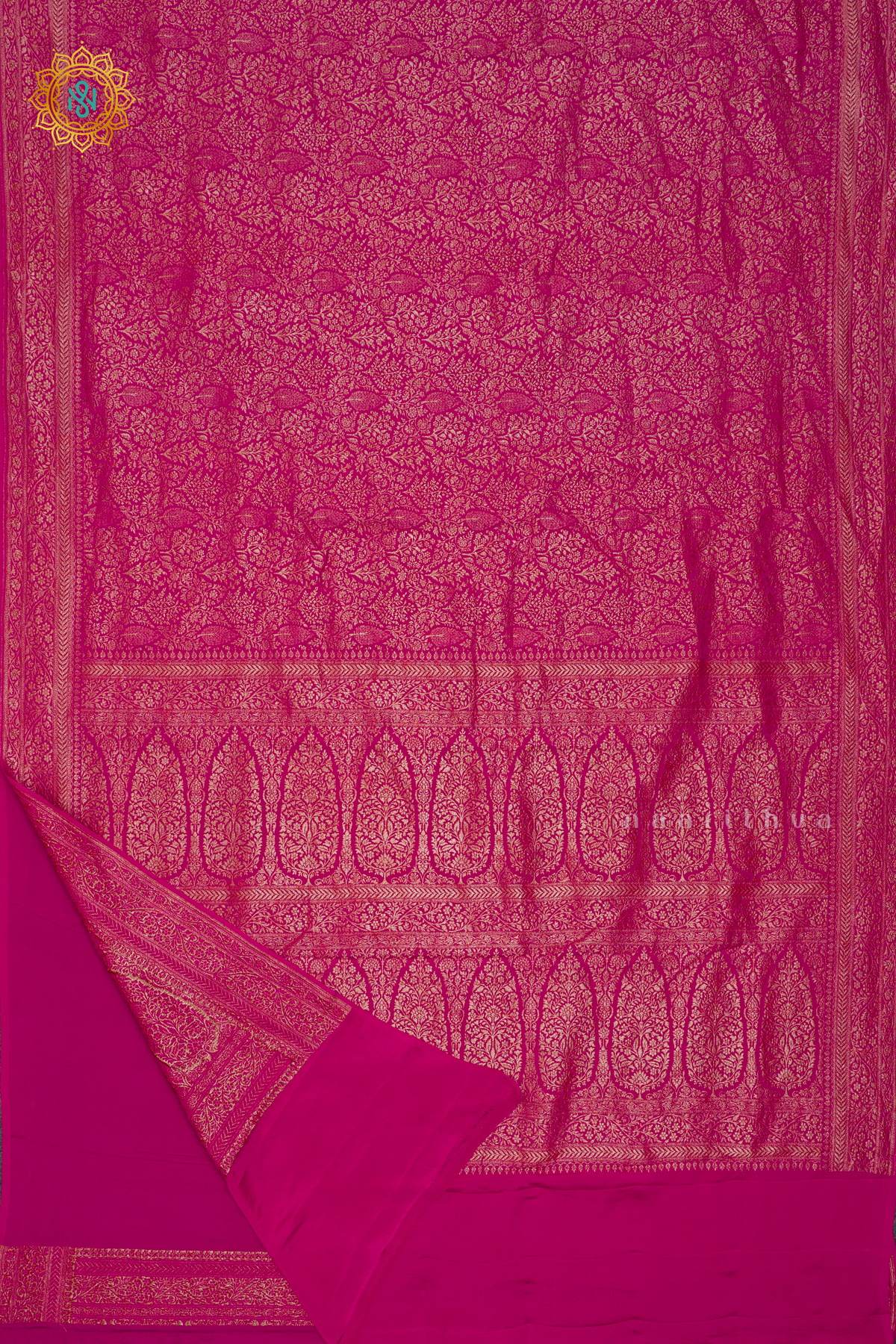 RANI PINK - PURE BANARASI CREPE