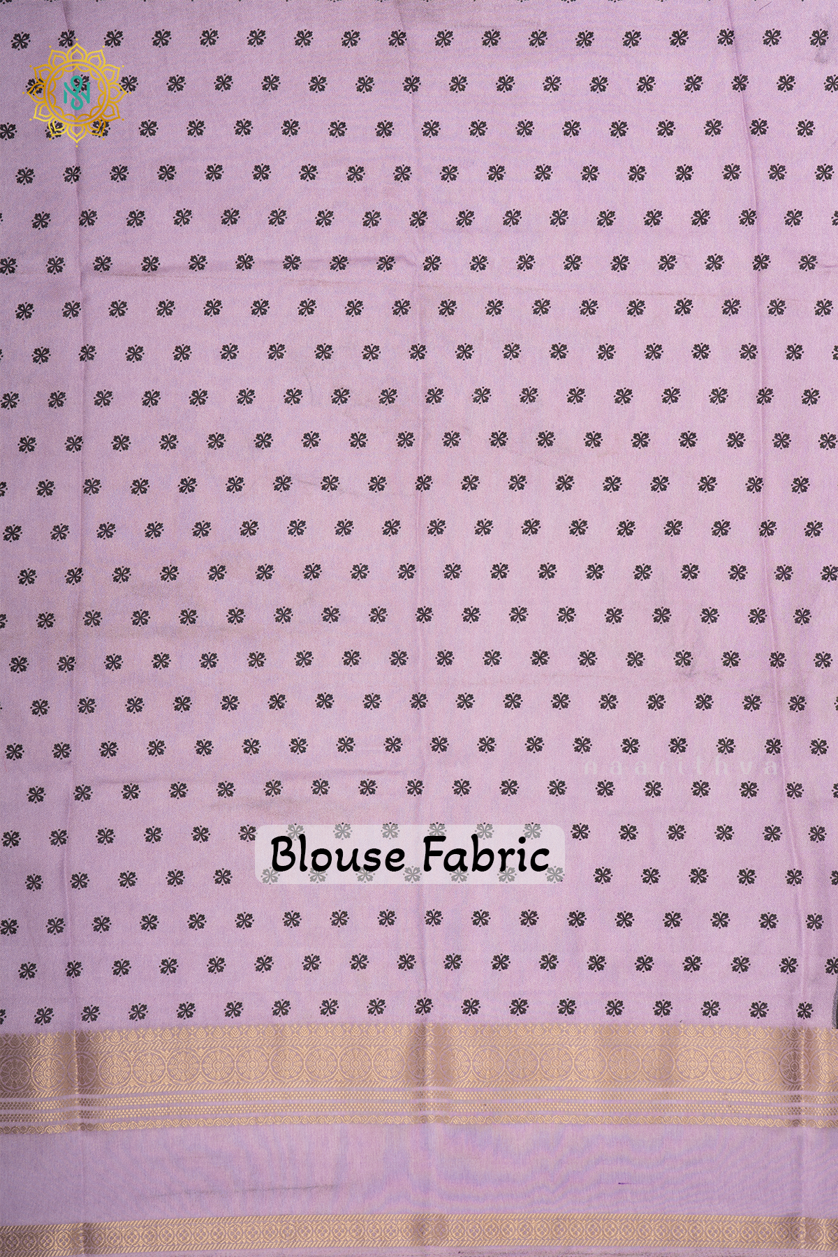 BLACK WITH LAVENDER - SEMI GEORGETTE