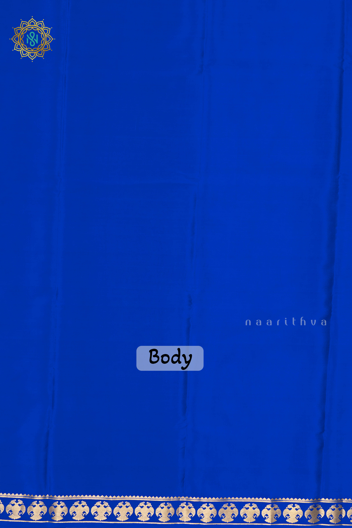ROYAL BLUE - PURE MYSORE CREPE SILK