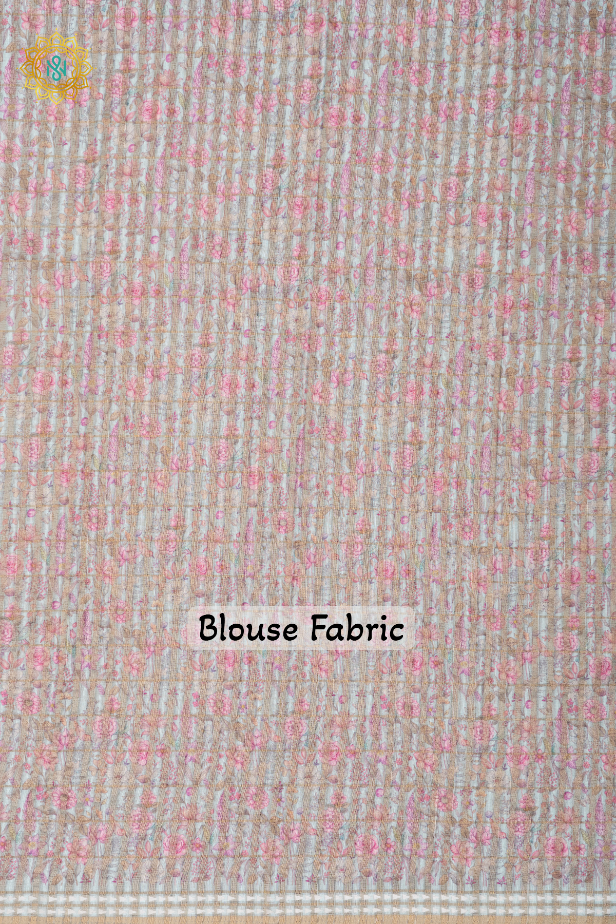 PINK WITH AQUA BLUE - SEMI TUSSAR