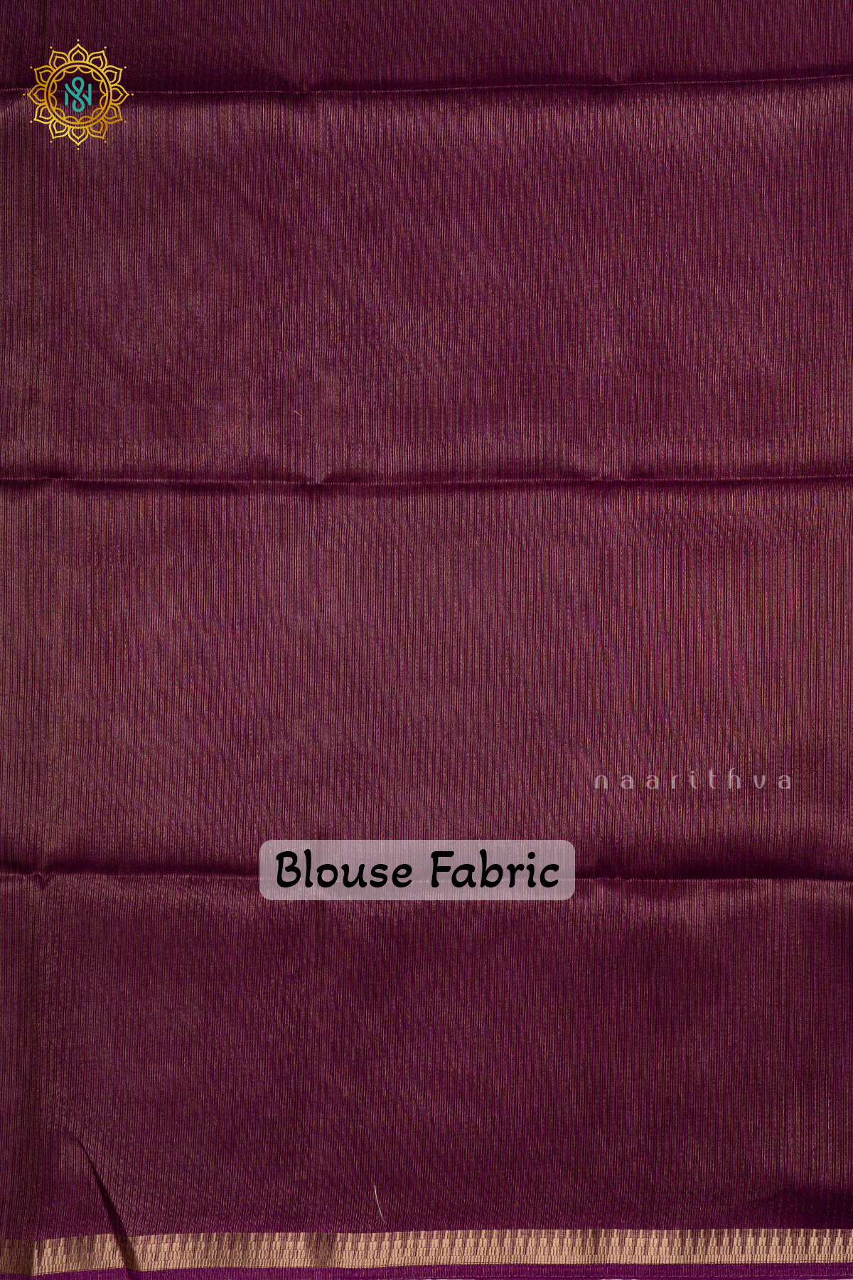 Wine Semi Raw Silk Saree With Plain Body And Temple Zari Border