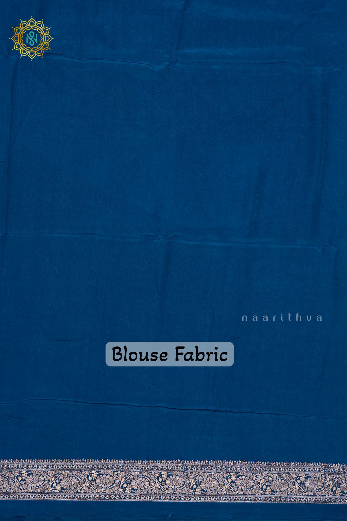 PEACOCK BLUE - SEMI BANARASI CREPE