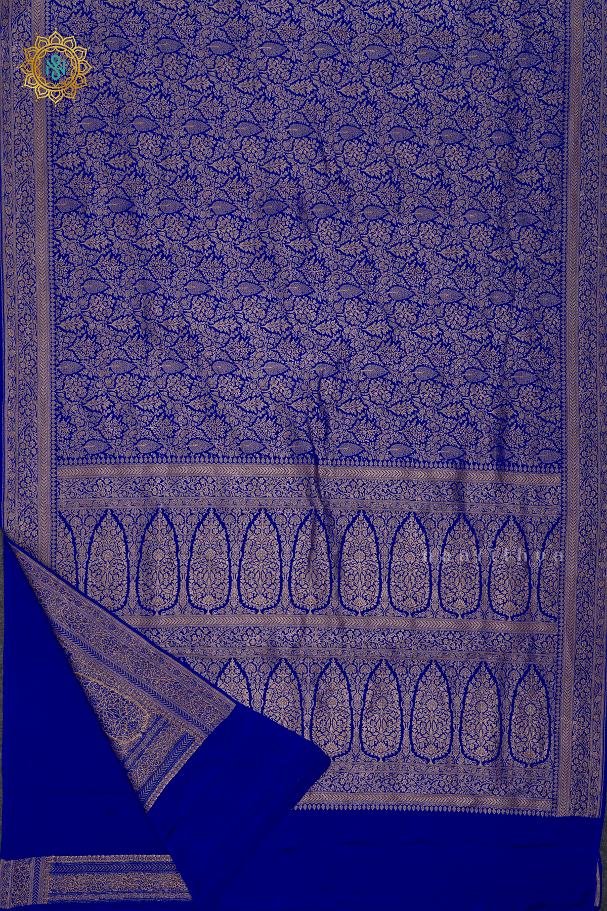 ROYAL BLUE - PURE BANARASI CREPE