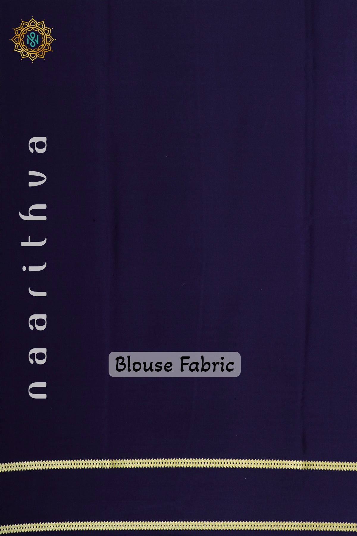 Navy Blue Pure Mysore Crepe Silk Allover Plain Body with Bentex Zari Border