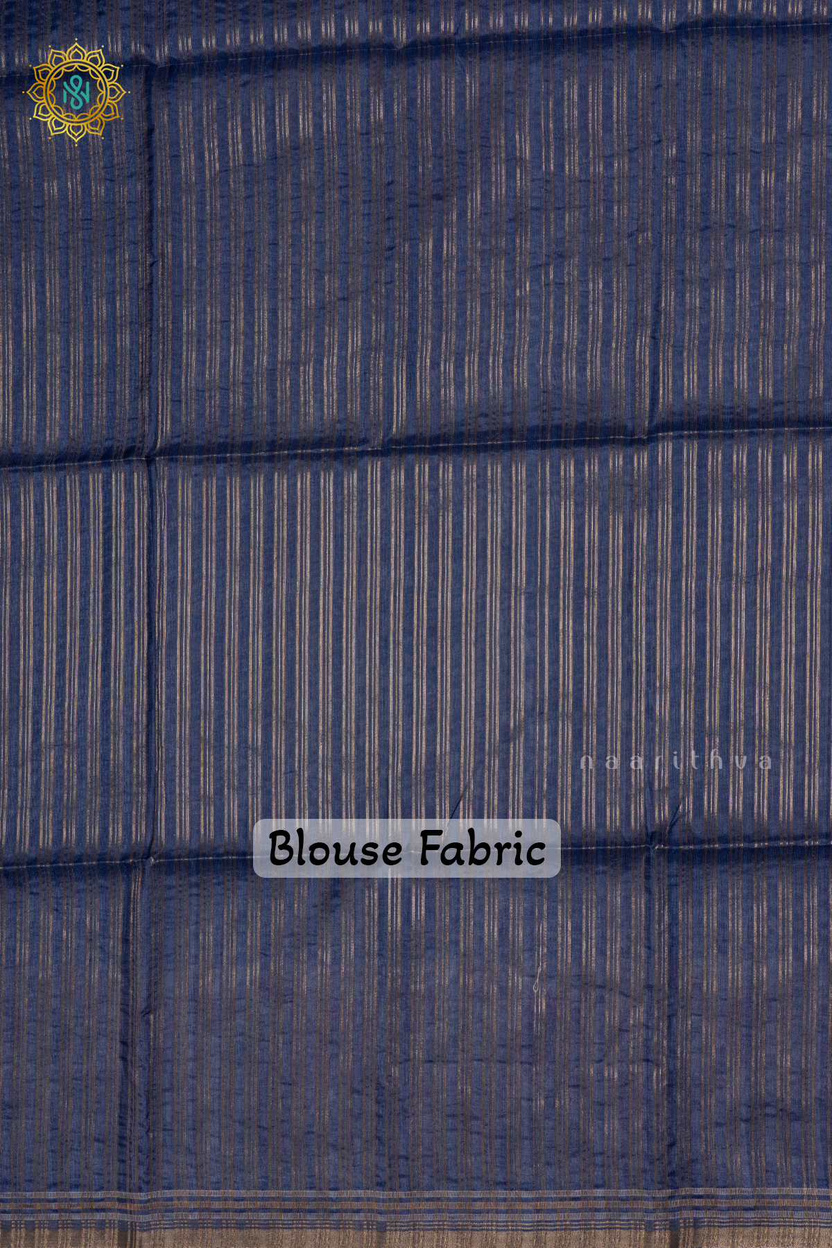 Blue Semi Tussar Silk Saree With Printed Body And Printed Border