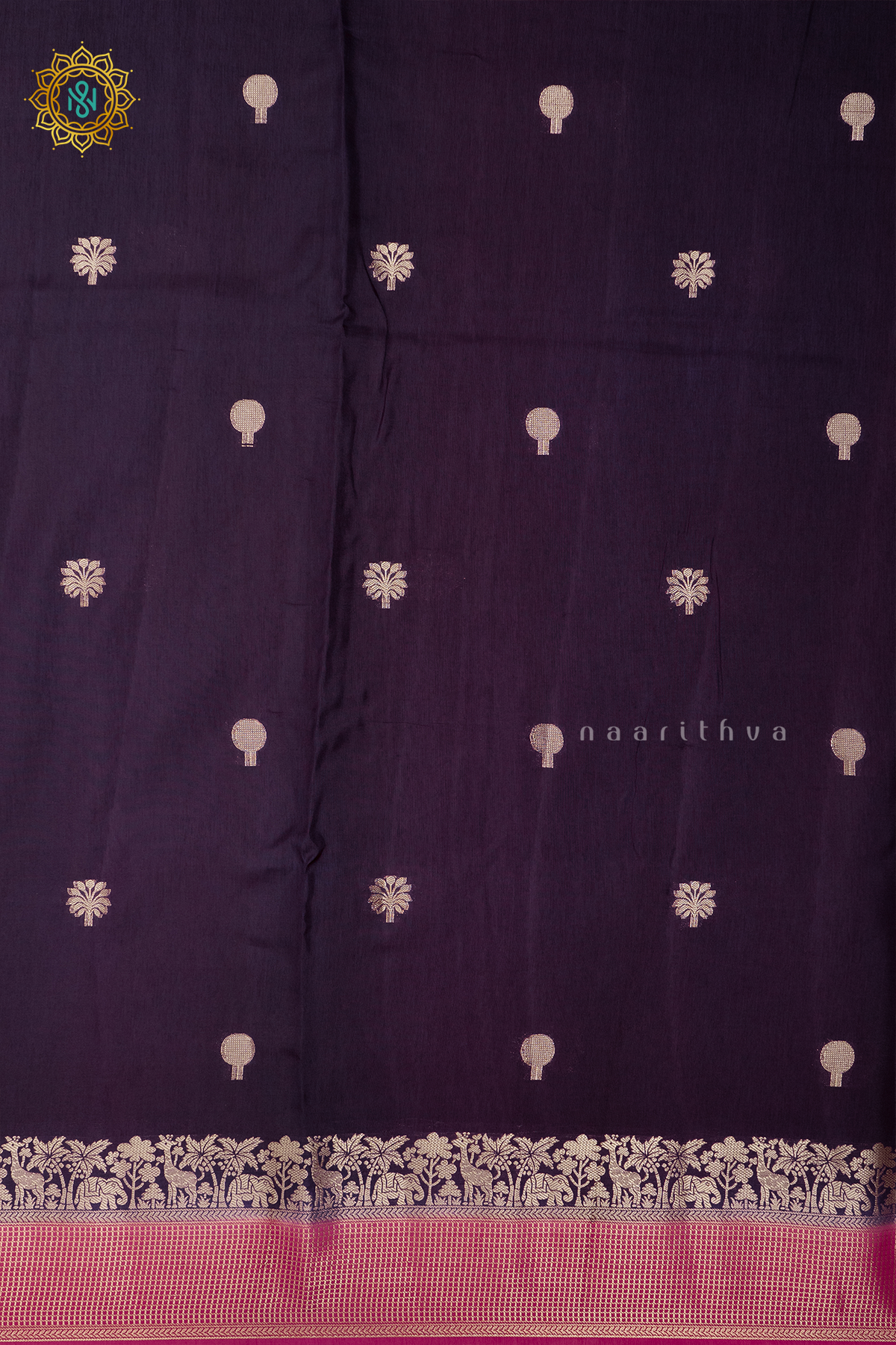 PURPLE WITH PINK - DOLA SILK