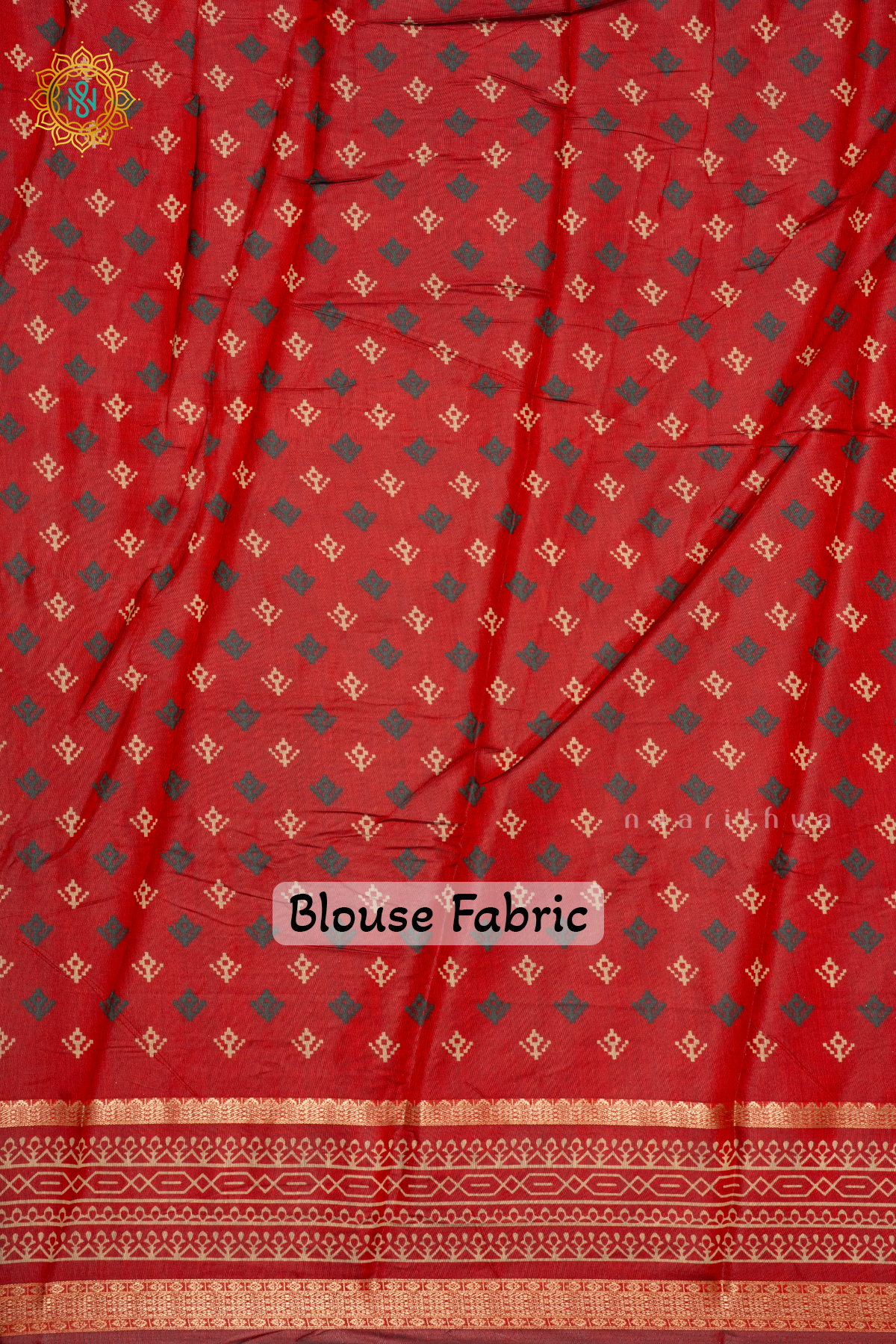 GREEN WITH RED - SOFT COTTON