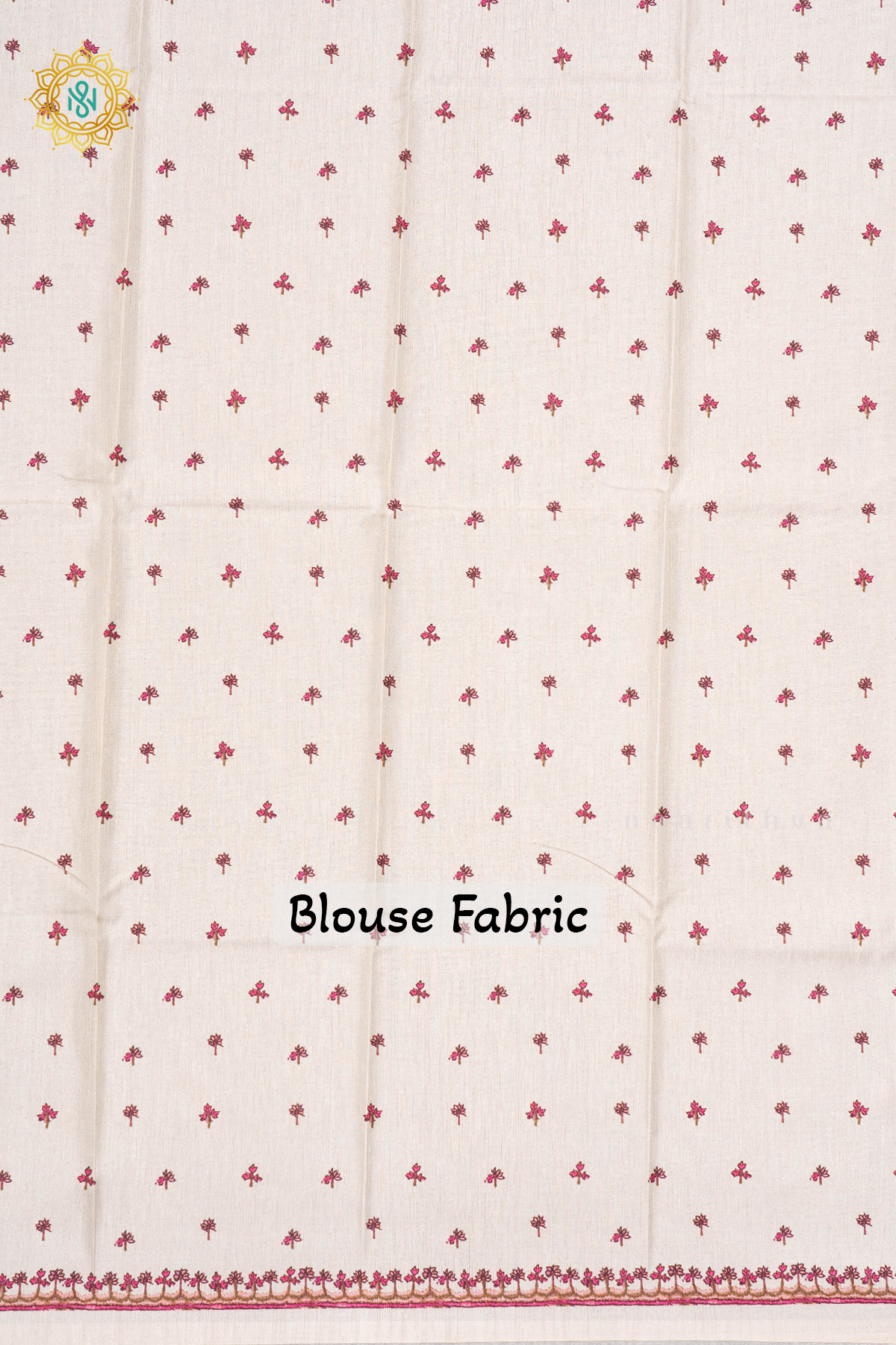 OFF WHITE WITH PINK - SEMI TUSSAR