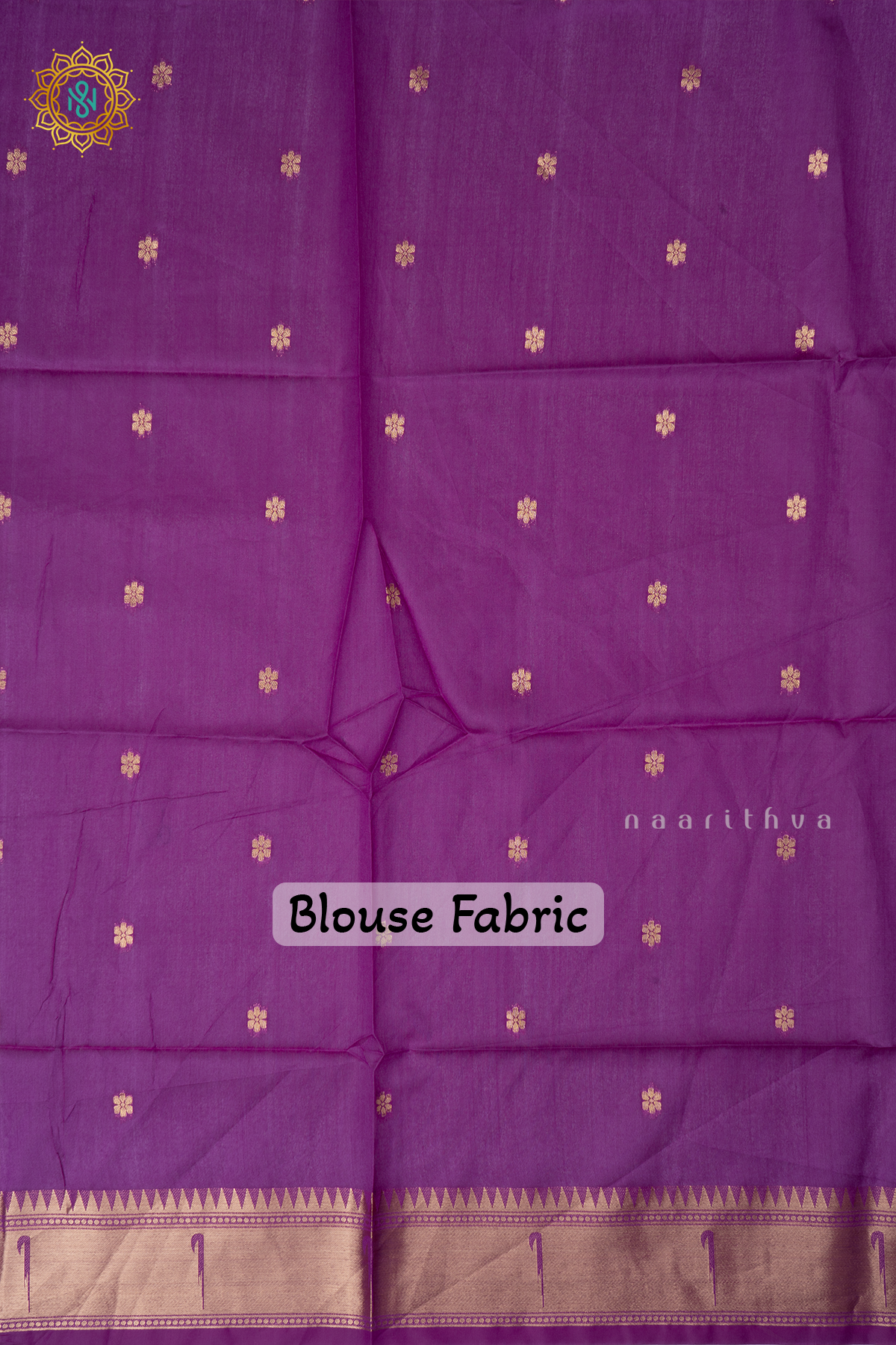 Magenta Semi Tussar Silk Saree Zari Buttas On The Body With Paithani Border & Pallu