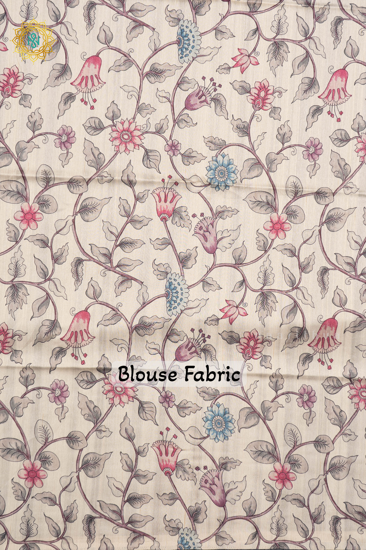 BLACK WITH WHITE - SEMI TUSSAR SILK