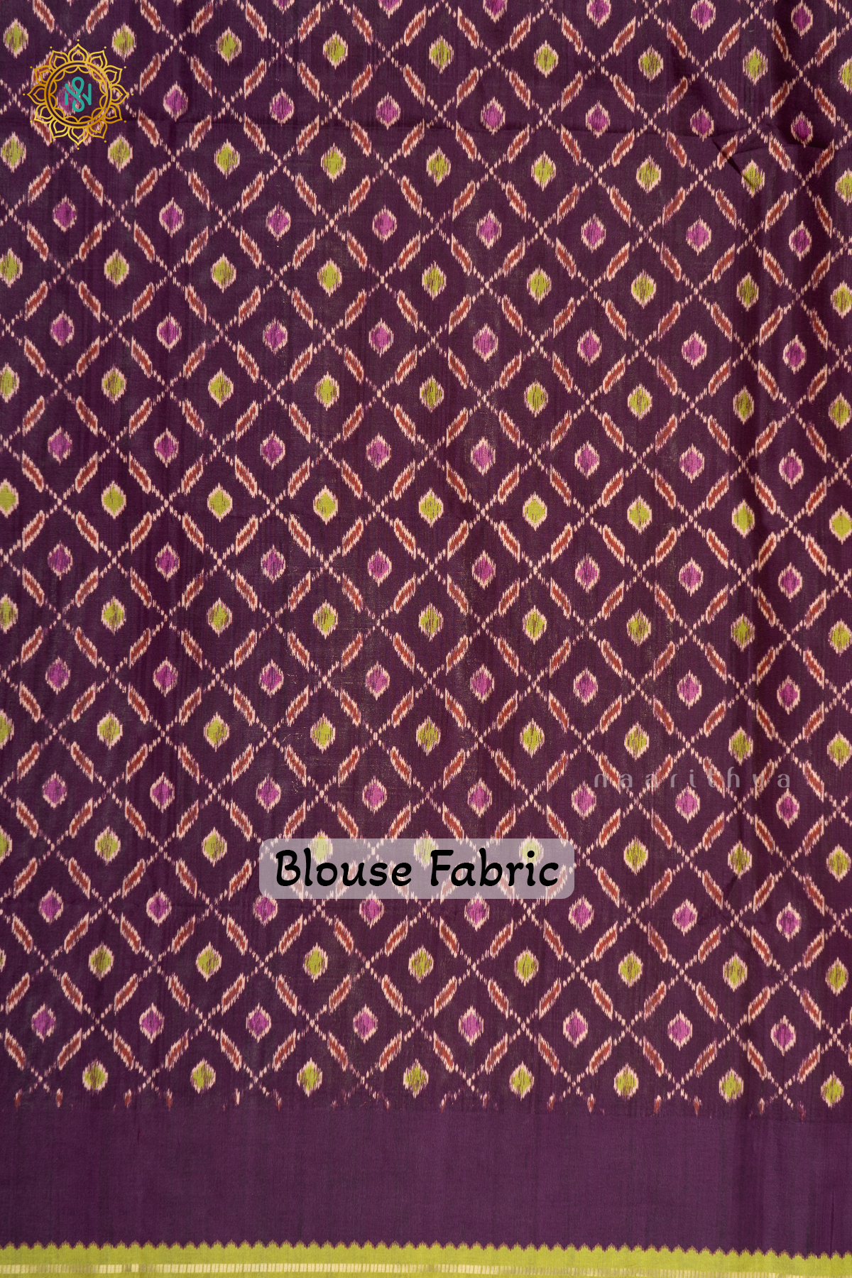 PARROT GREEN WITH PURPLE - SEMI TUSSAR SILK