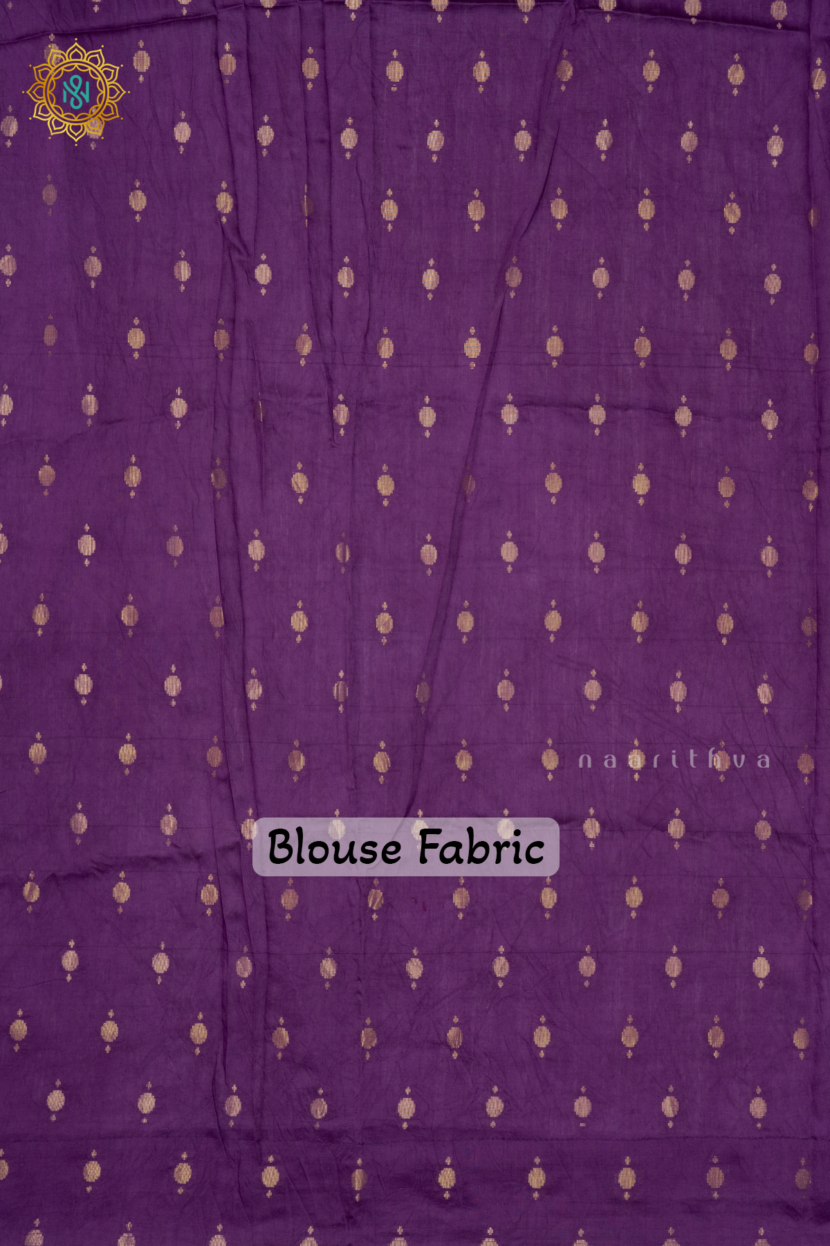 OFF WHITE WITH PURPLE - SEMI CREPE SILK