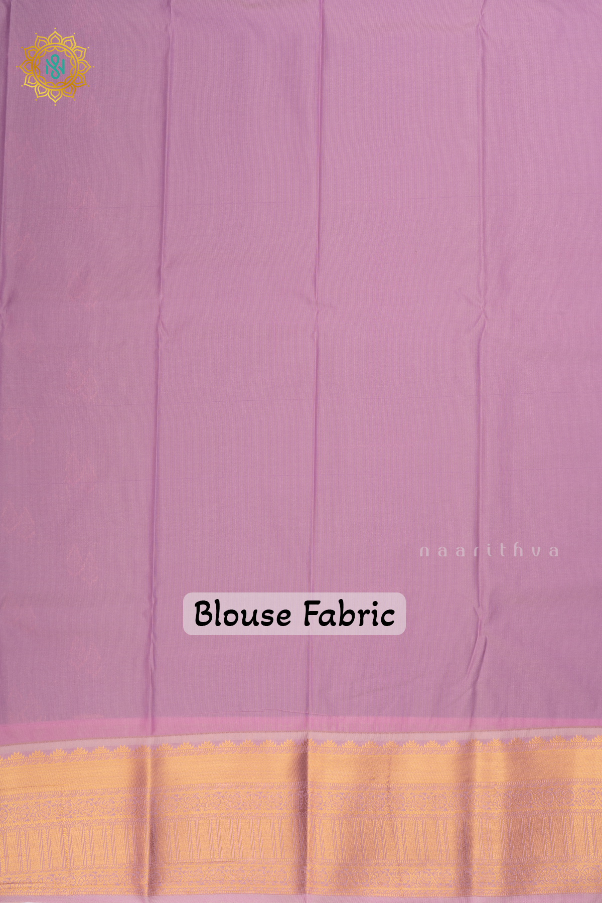 Dark Peacock Green with Lavender Semi Kanchi Saree With Zari Buttas All Over And Contrast Zari Border