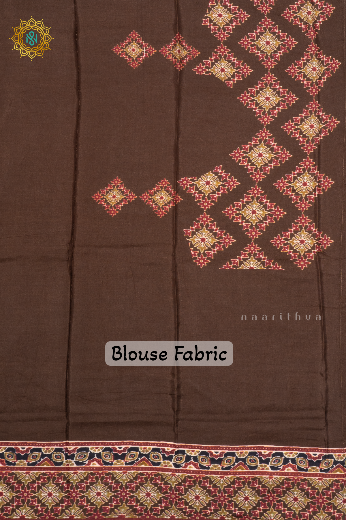 BOTTLE GREEN WITH BLACK - SEMI ORGANZA CREPE