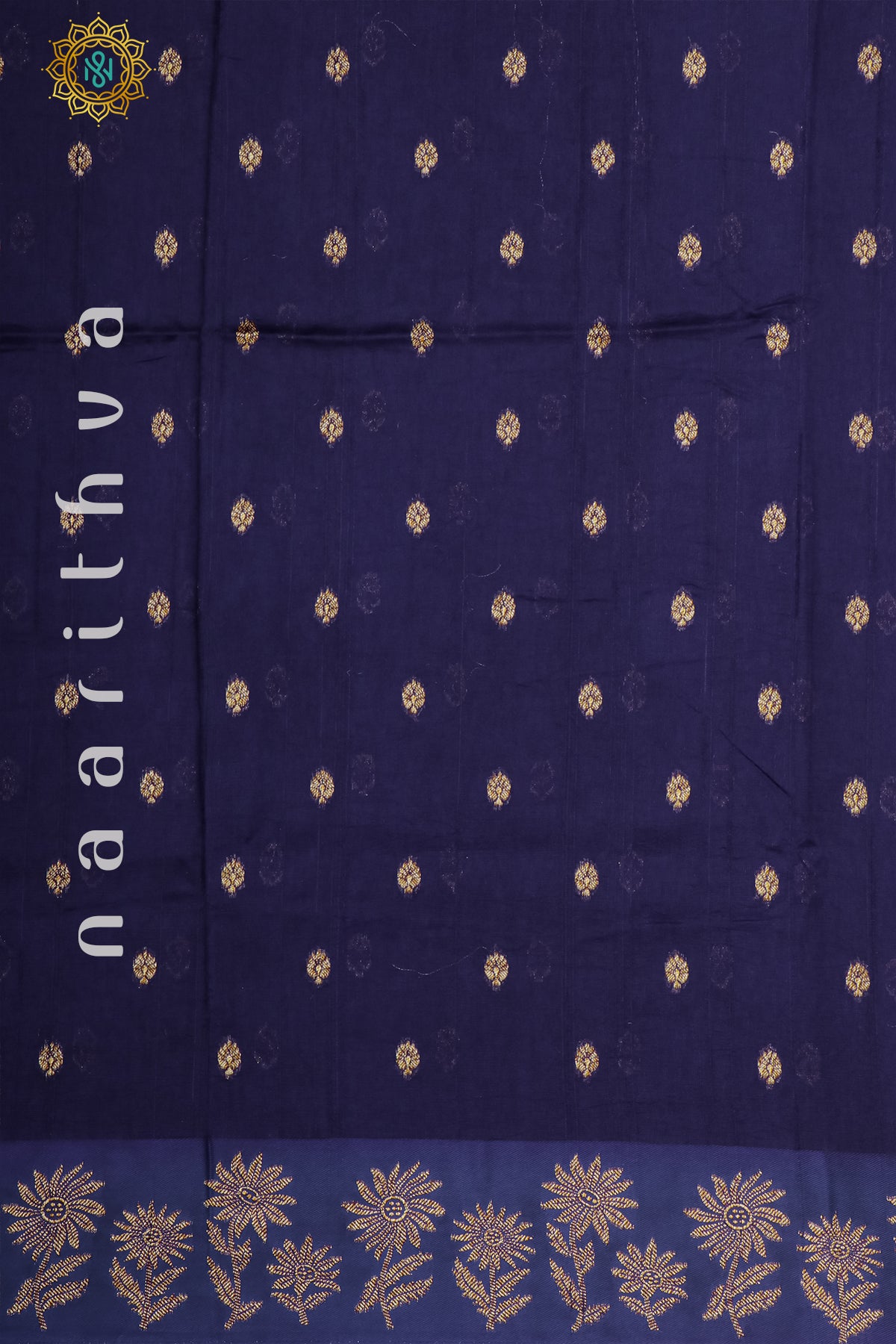 NAVY BLUE - SEMI TUSSAR SILK