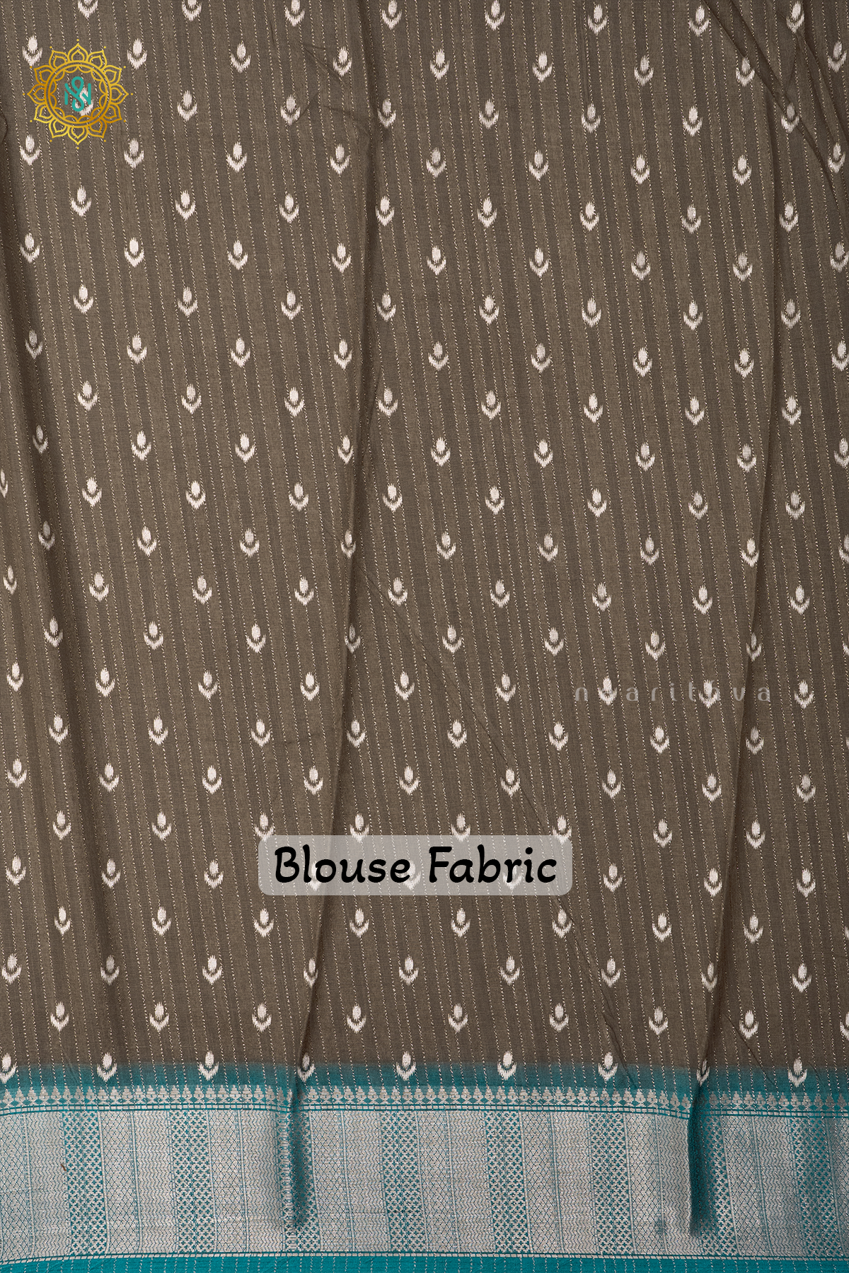 GREYISH WITH CYAN GREEN - DOLA SILK