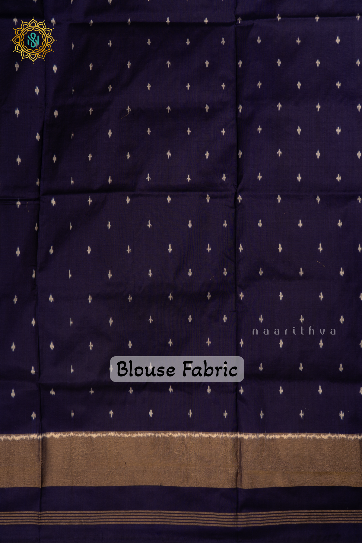 Blue Ikkat Pure Silk Saree with Patola Printed Body and Zari Border