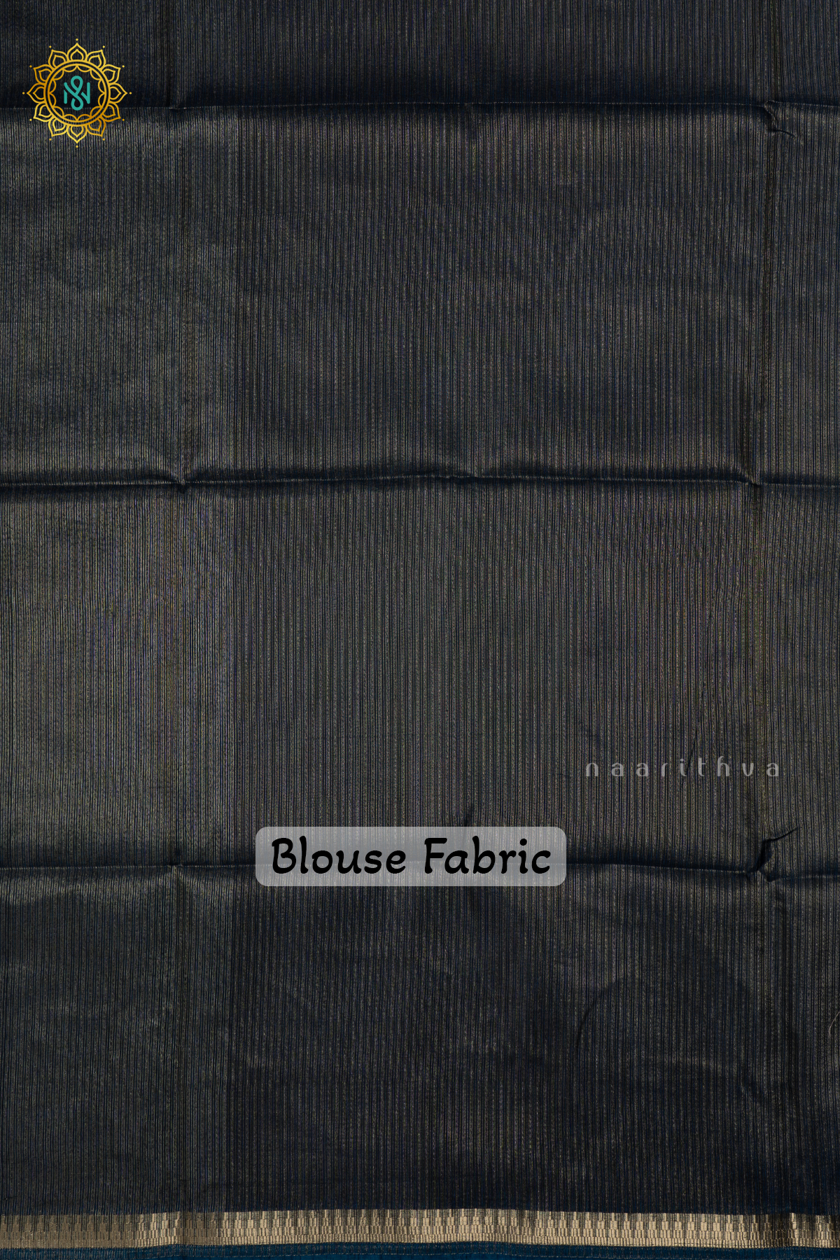 Blue Semi Raw Silk Saree With Plain Body And Temple Zari Border