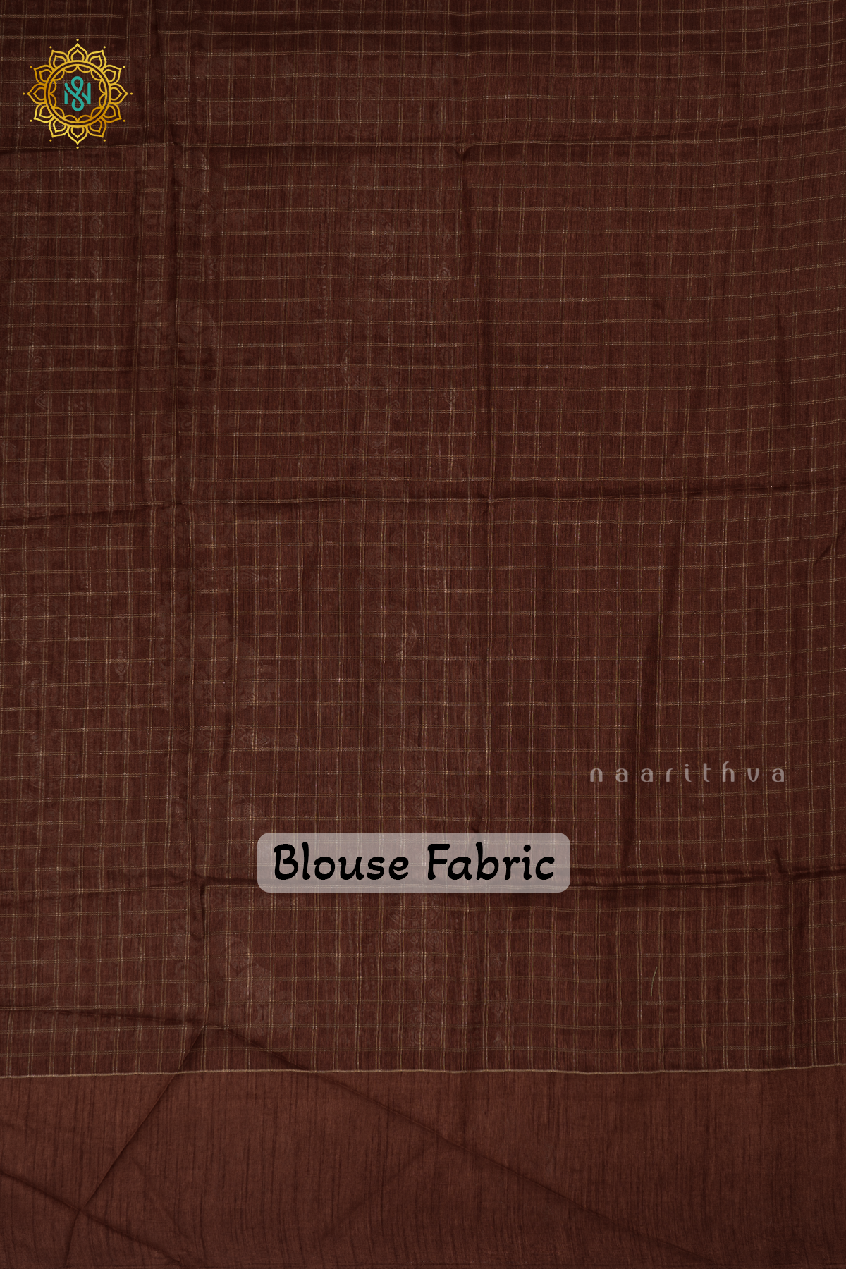 Brown - Dola Silk Saree Allover Zari Checks and Printed Pallu with Satin Printed Border