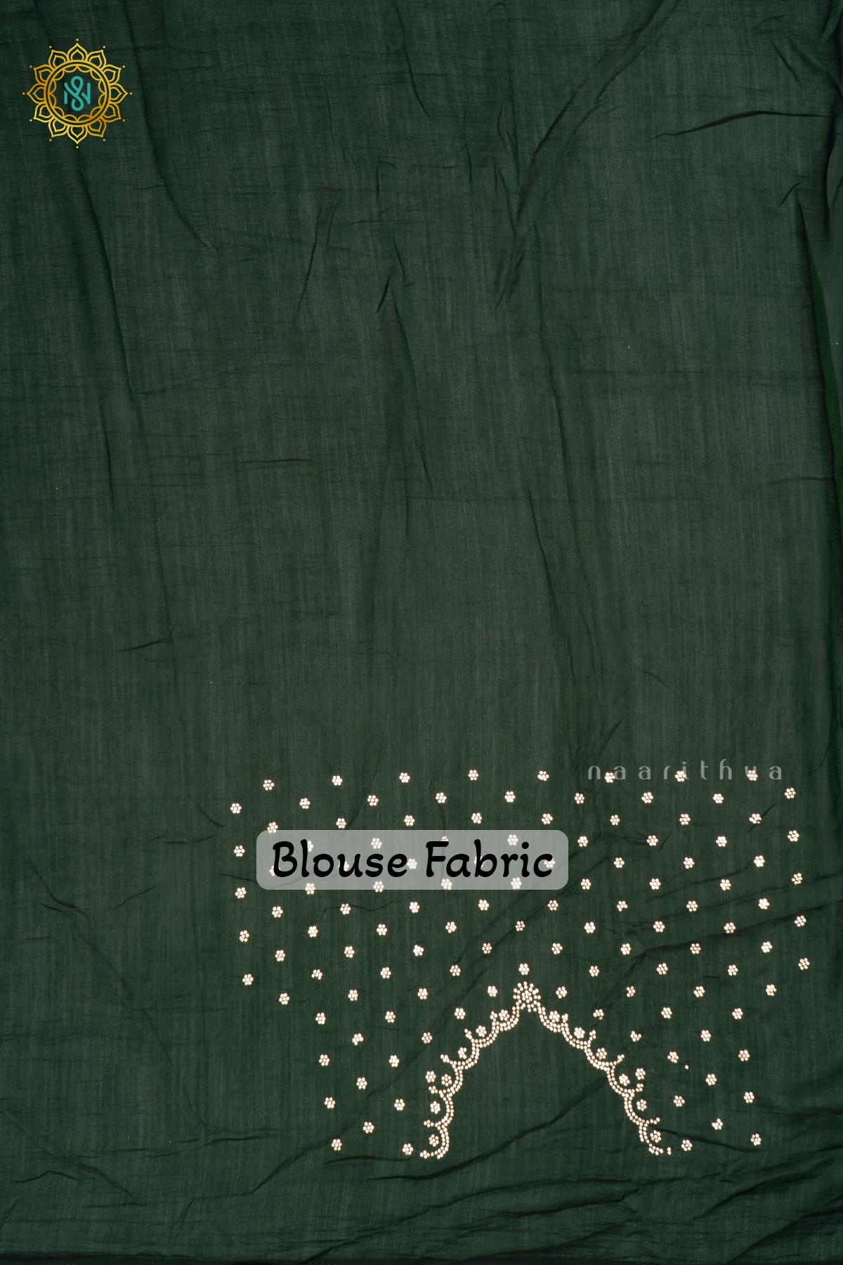Purple with Green - Party Wear Tussar Georgette Saree Allover Plain Body with Stone Work Border, with Contrast Blouse