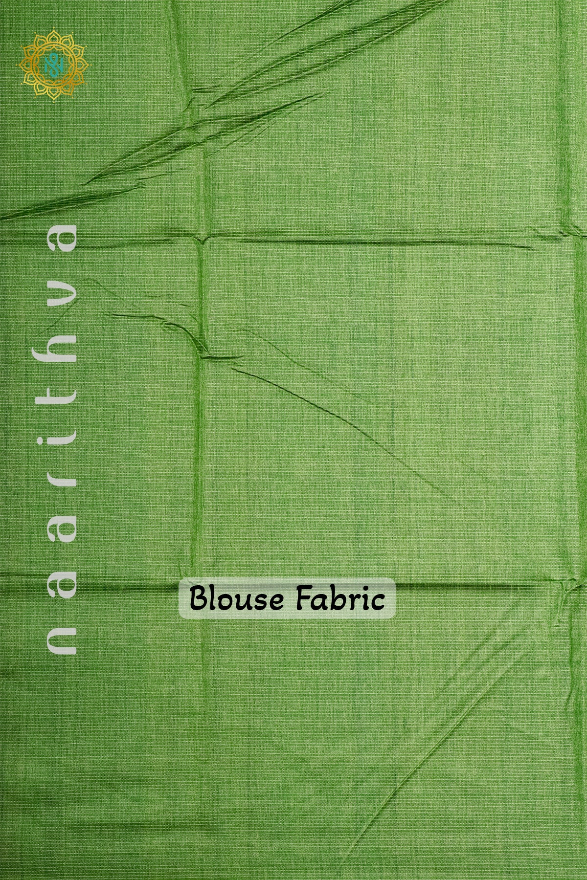 OFF WHITE WITH PARROT GREEN - SEMI TUSSAR SILK