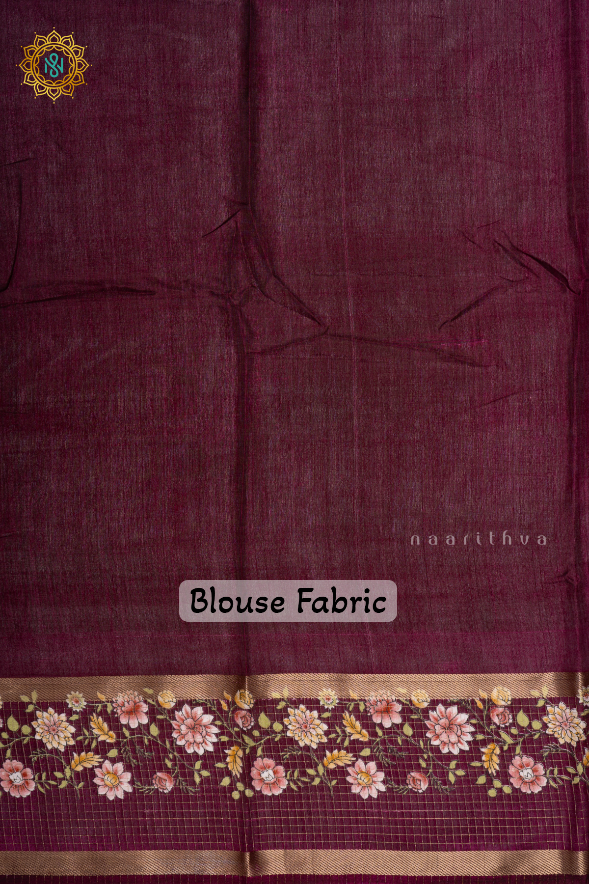 Lavender With Deep Wine Dola Silk Saree With Printed Body And Contrast Zari Checks Border